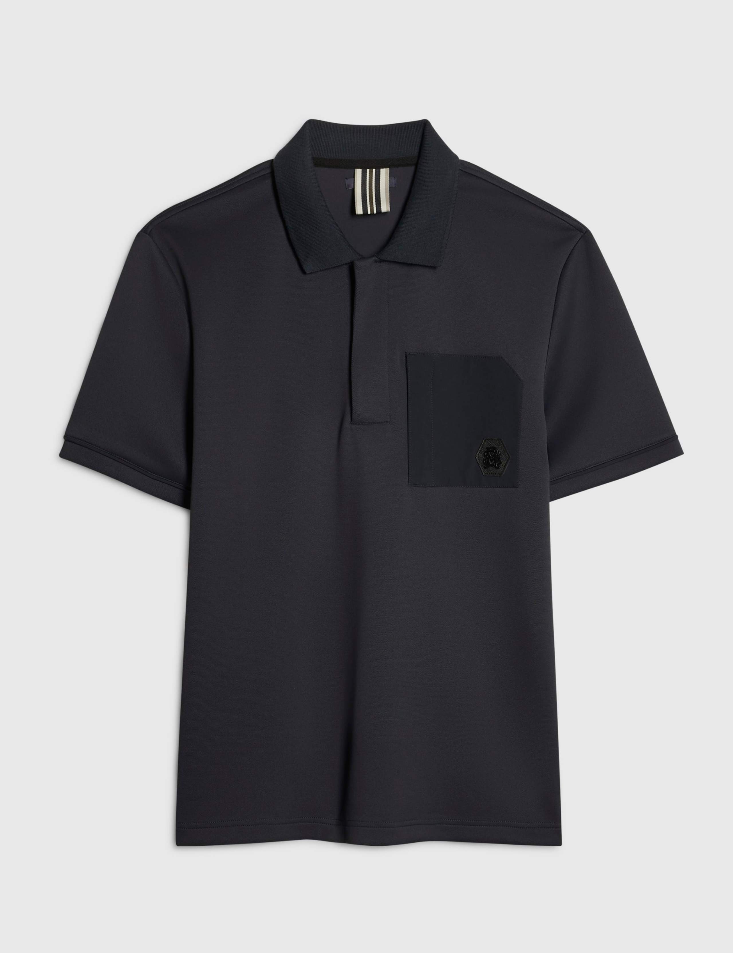 Slim Fit Printed Zip Up Short Sleeve Polo Shirt 6 of 6