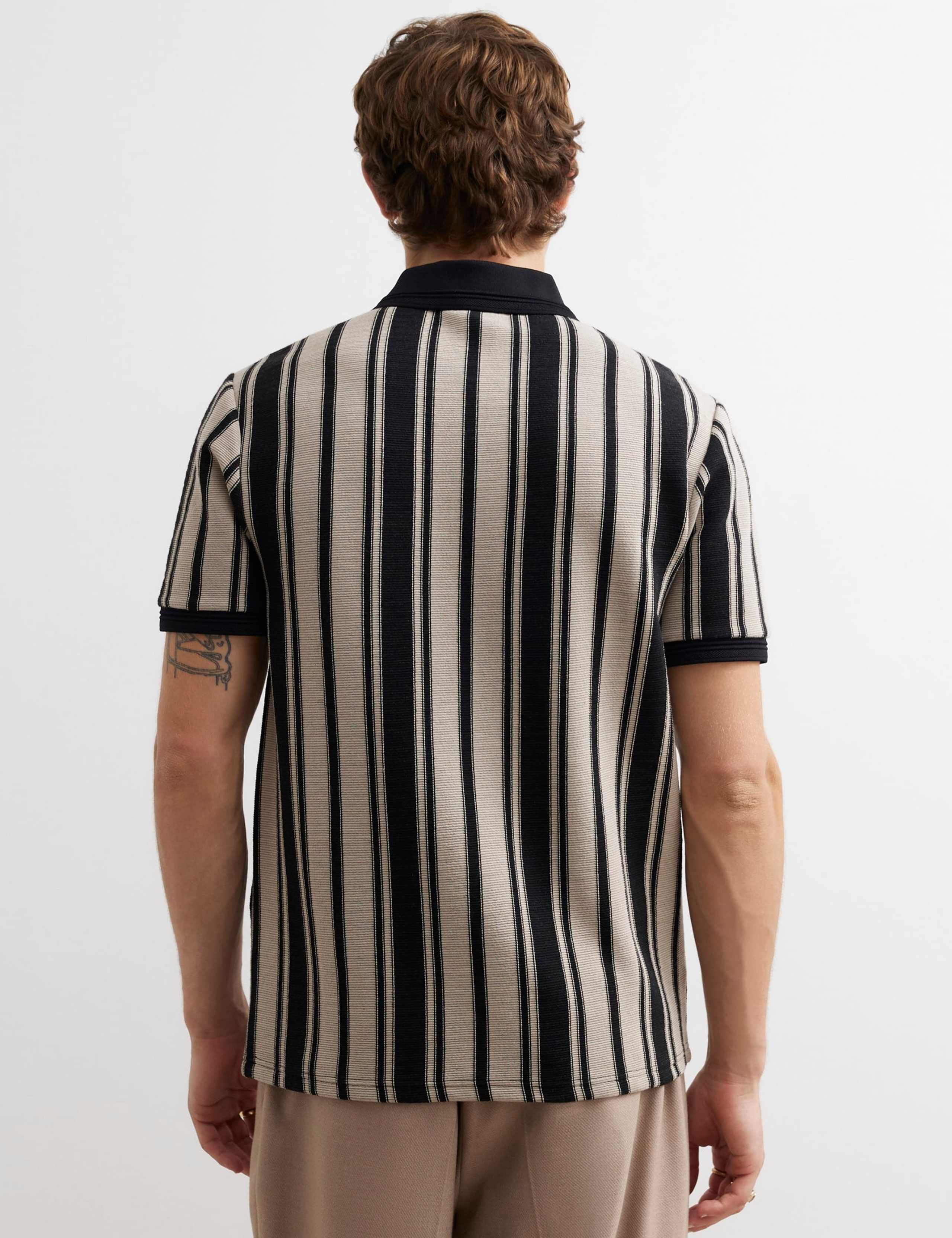 Slim Fit Pure Cotton Striped Short Sleeve Polo Shirt 3 of 6