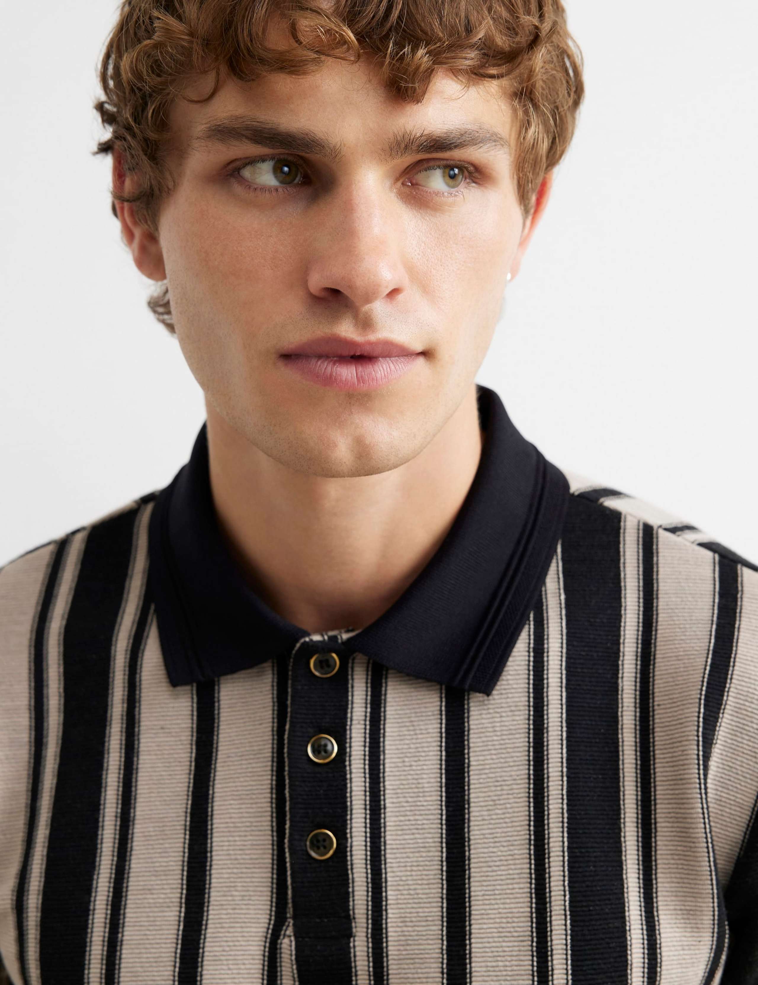 Slim Fit Pure Cotton Striped Short Sleeve Polo Shirt 4 of 6