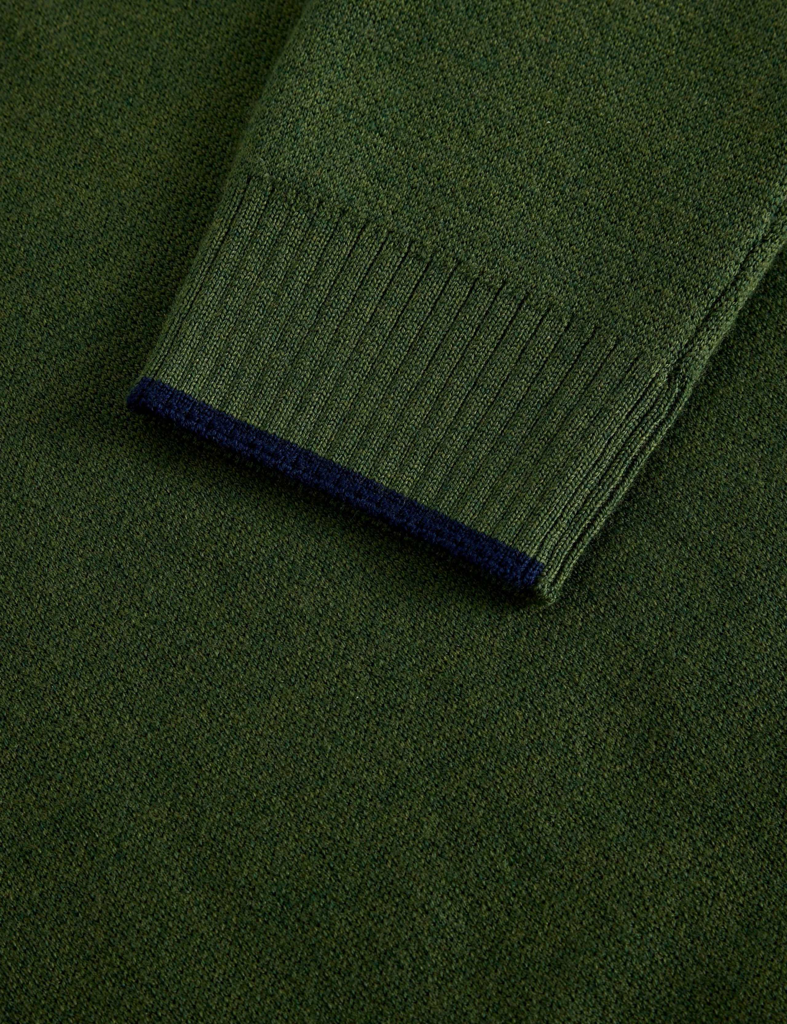 Pure Merino Wool Funnel Neck Half Zip Jumper 4 of 6