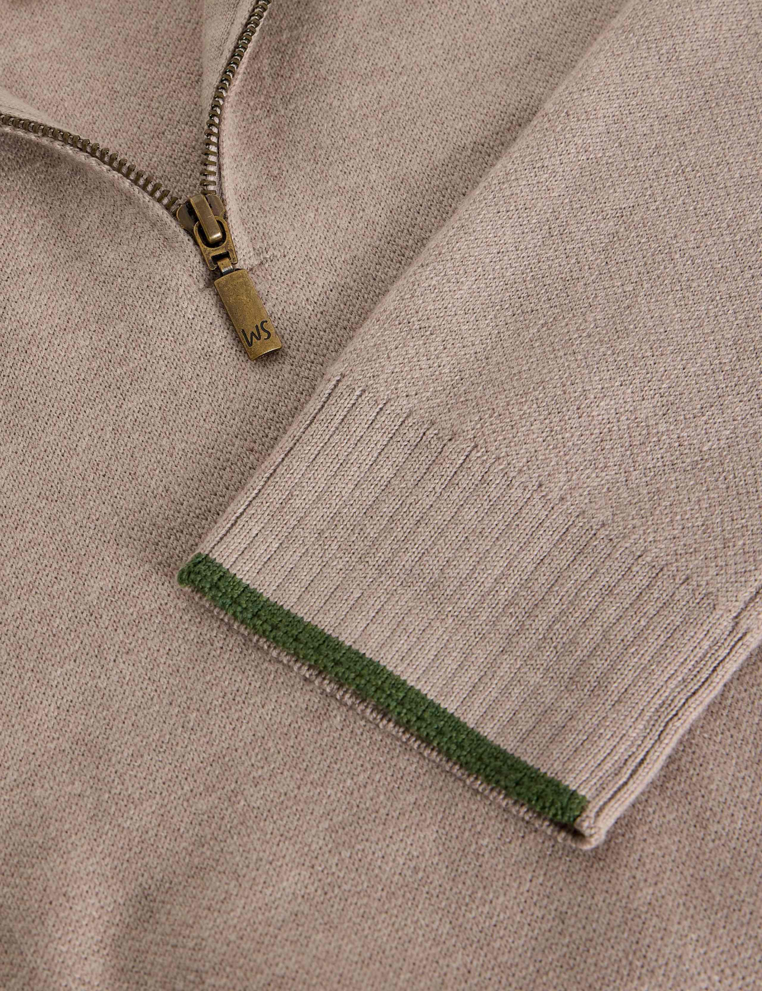 Pure Merino Wool Funnel Neck Half Zip Jumper 6 of 6