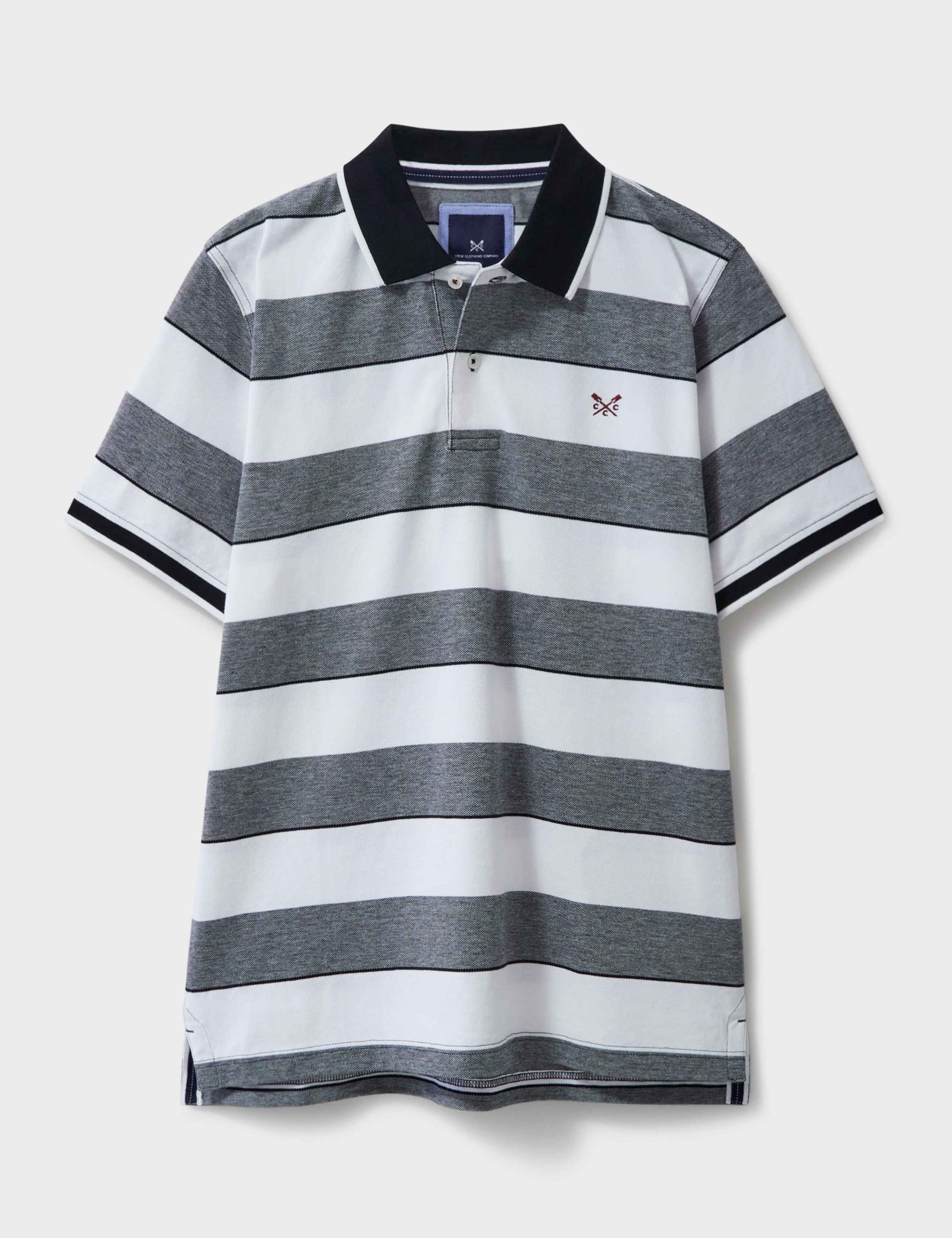 Pure Cotton Striped Tipped Polo Shirt 2 of 5