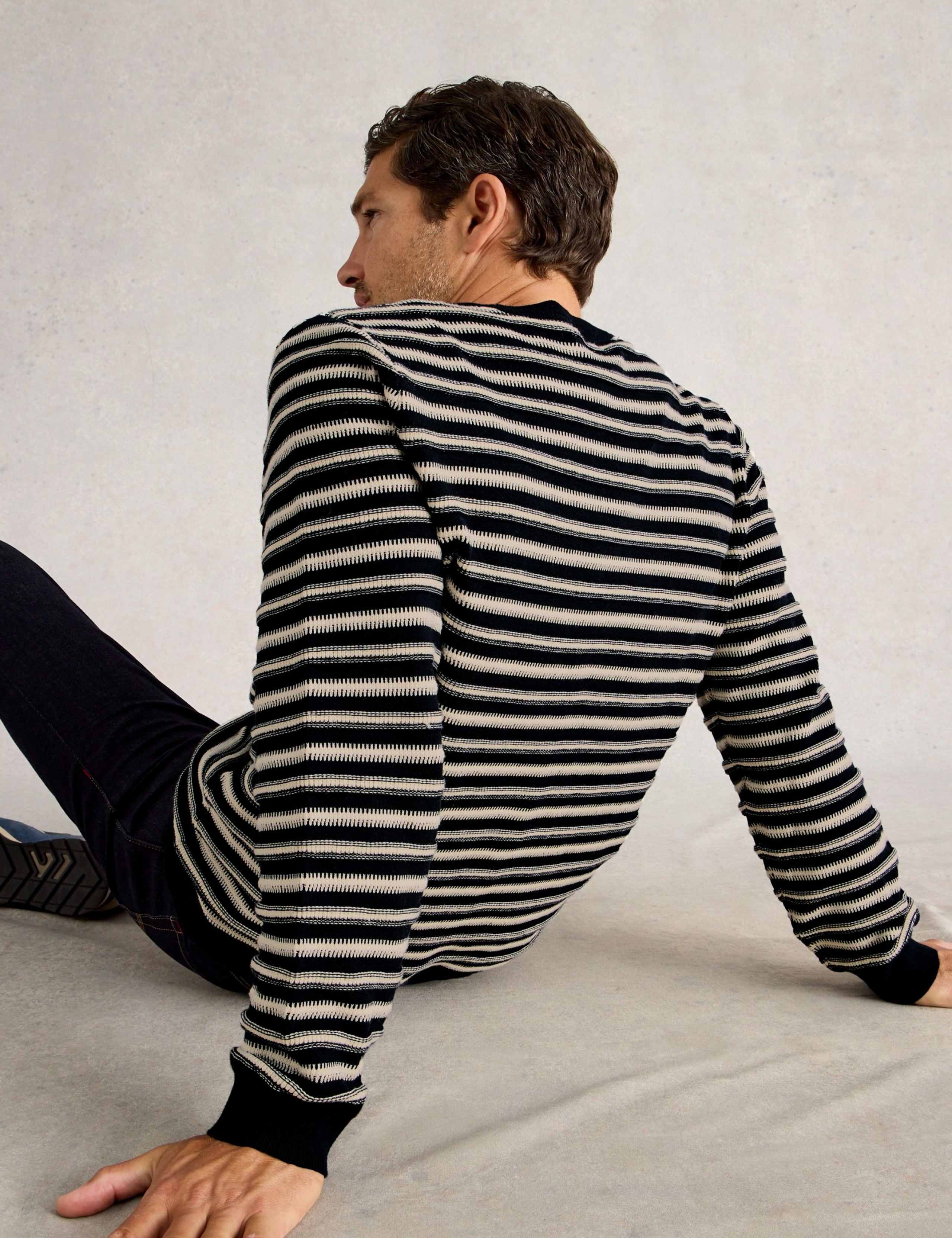 Pure Cotton Striped Crew Neck Jumper 5 of 6