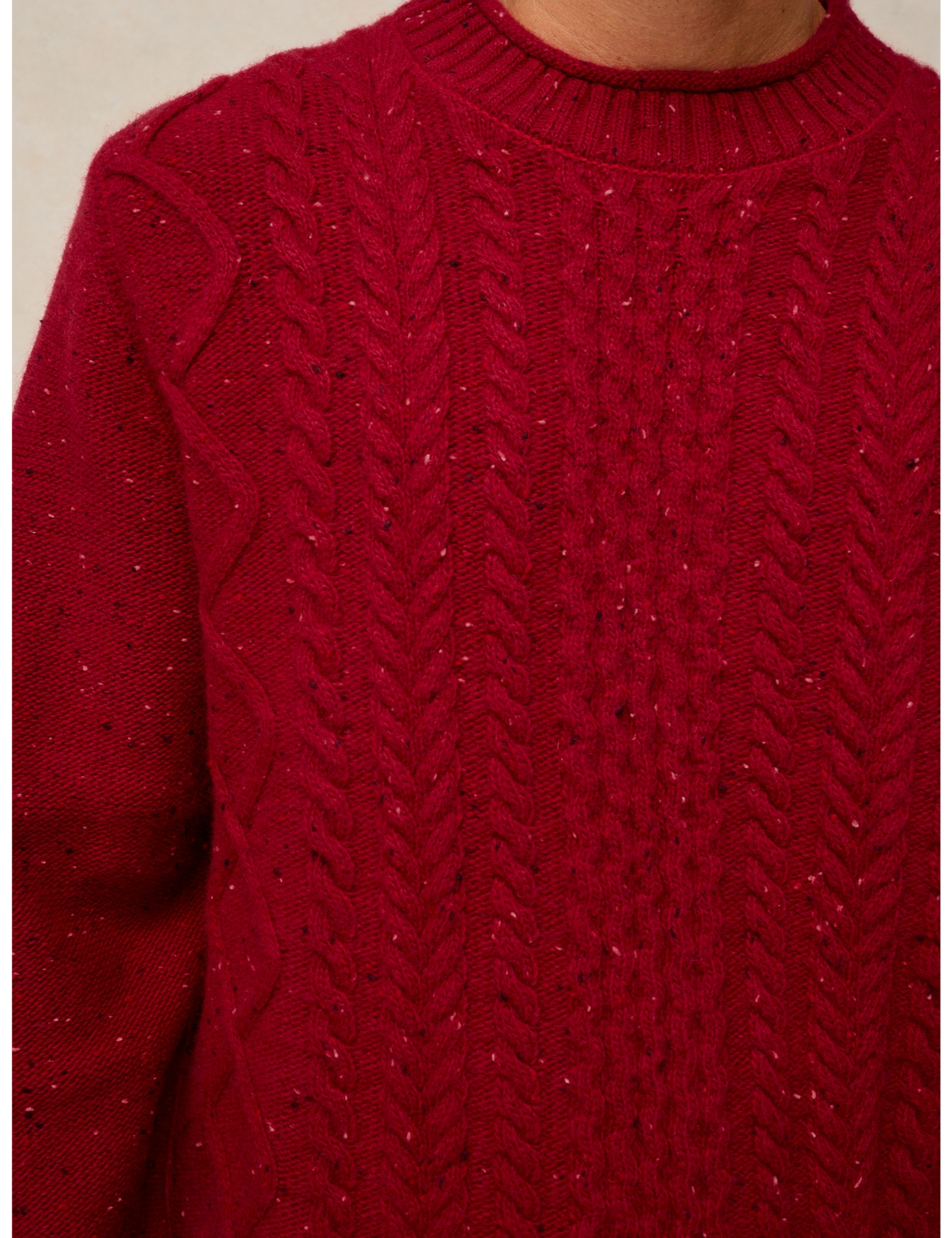 Berkley Wool Rich Cable Crew Neck Jumper 5 of 6