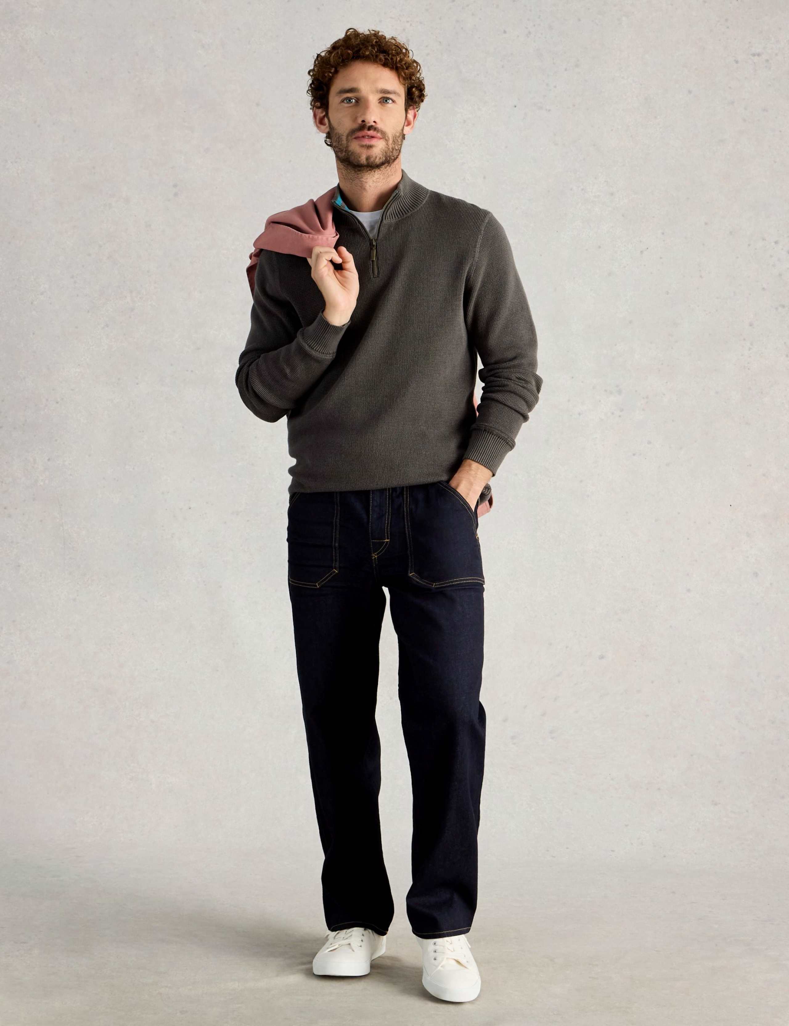 Pure Cotton Funnel Neck Jumper 1 of 6