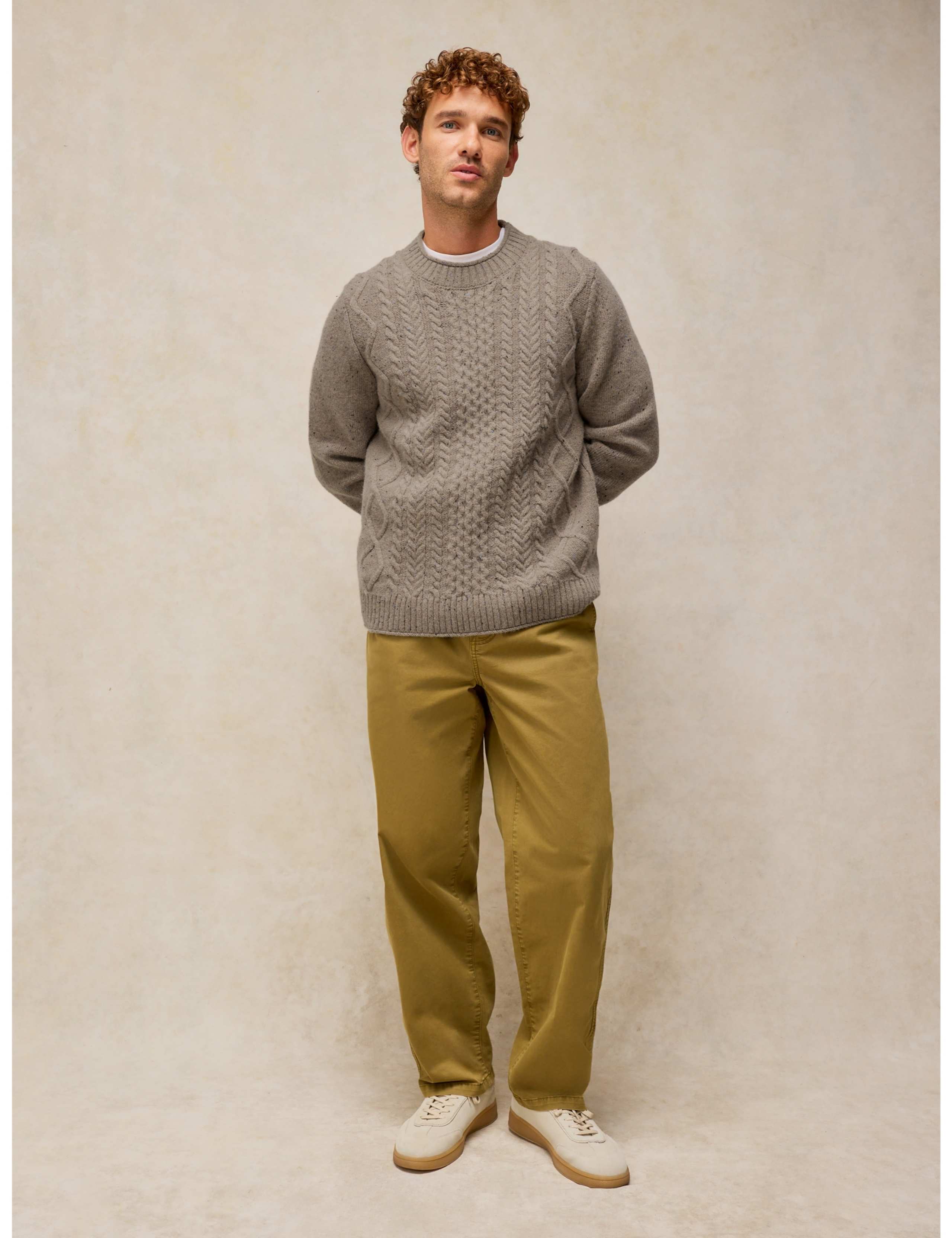 Berkley Wool Rich Cable Crew Neck Jumper 4 of 6