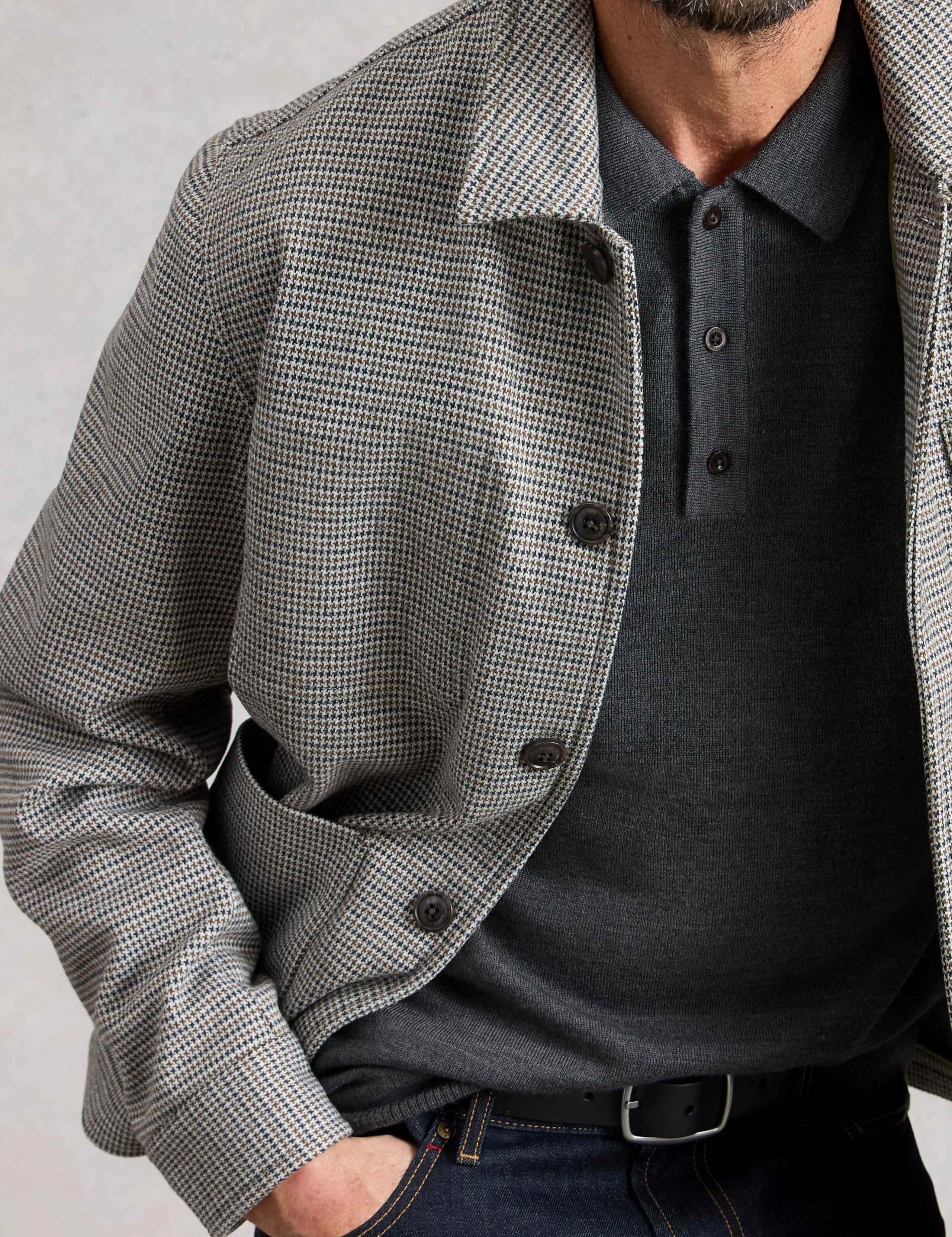 Pure Merino Wool Polo Neck Half Zip Jumper 6 of 6