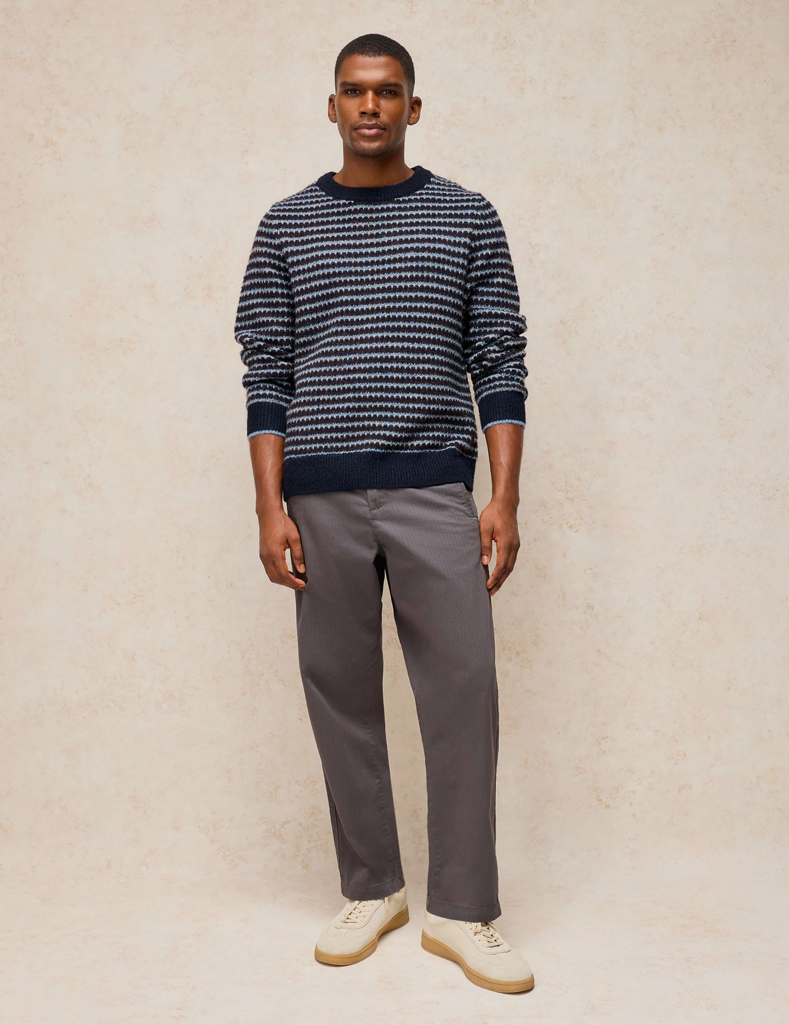 Hamilton Striped Crew Neck Jumper with Wool 4 of 6