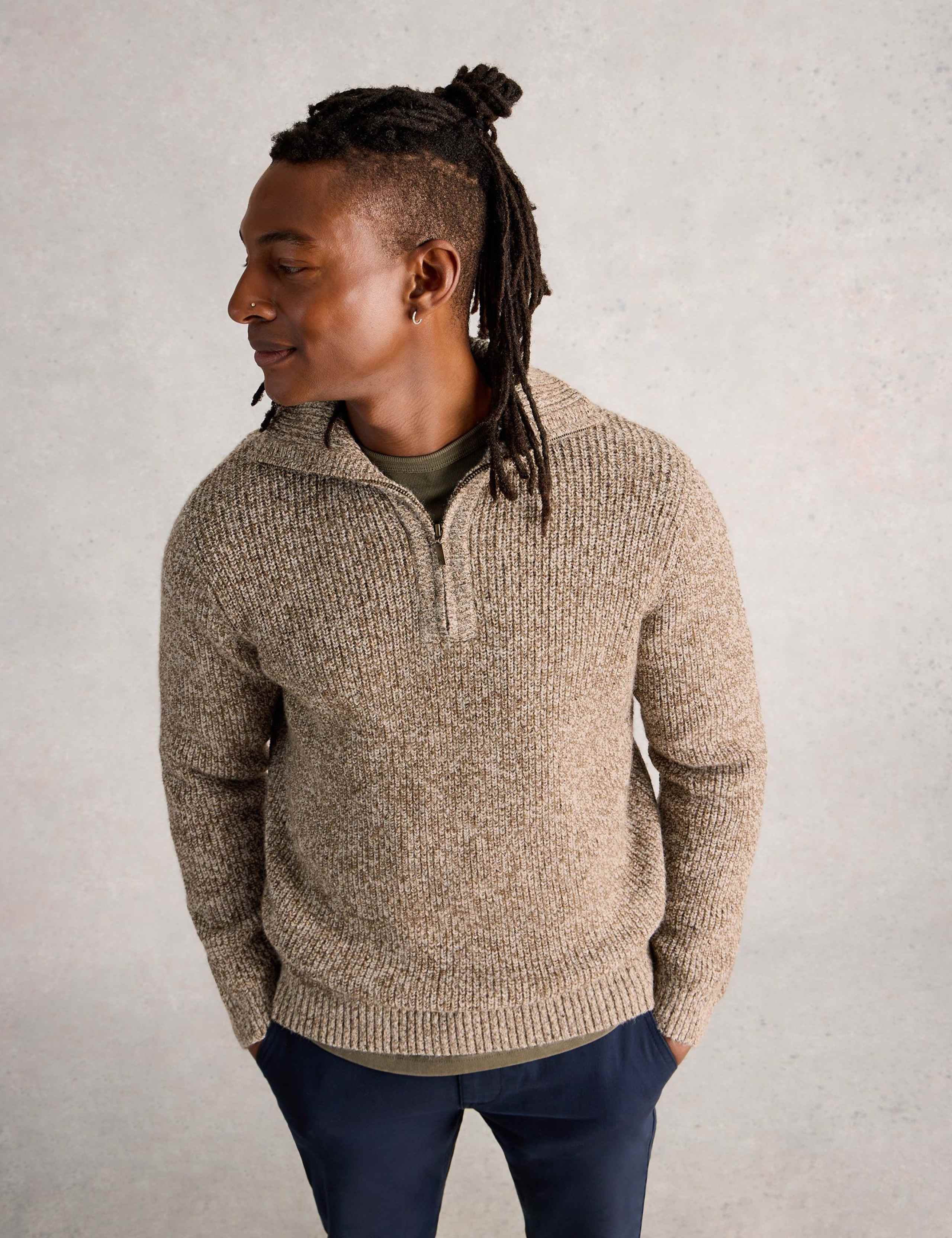 Textured Funnel Neck Half Zip Jumper 3 of 6