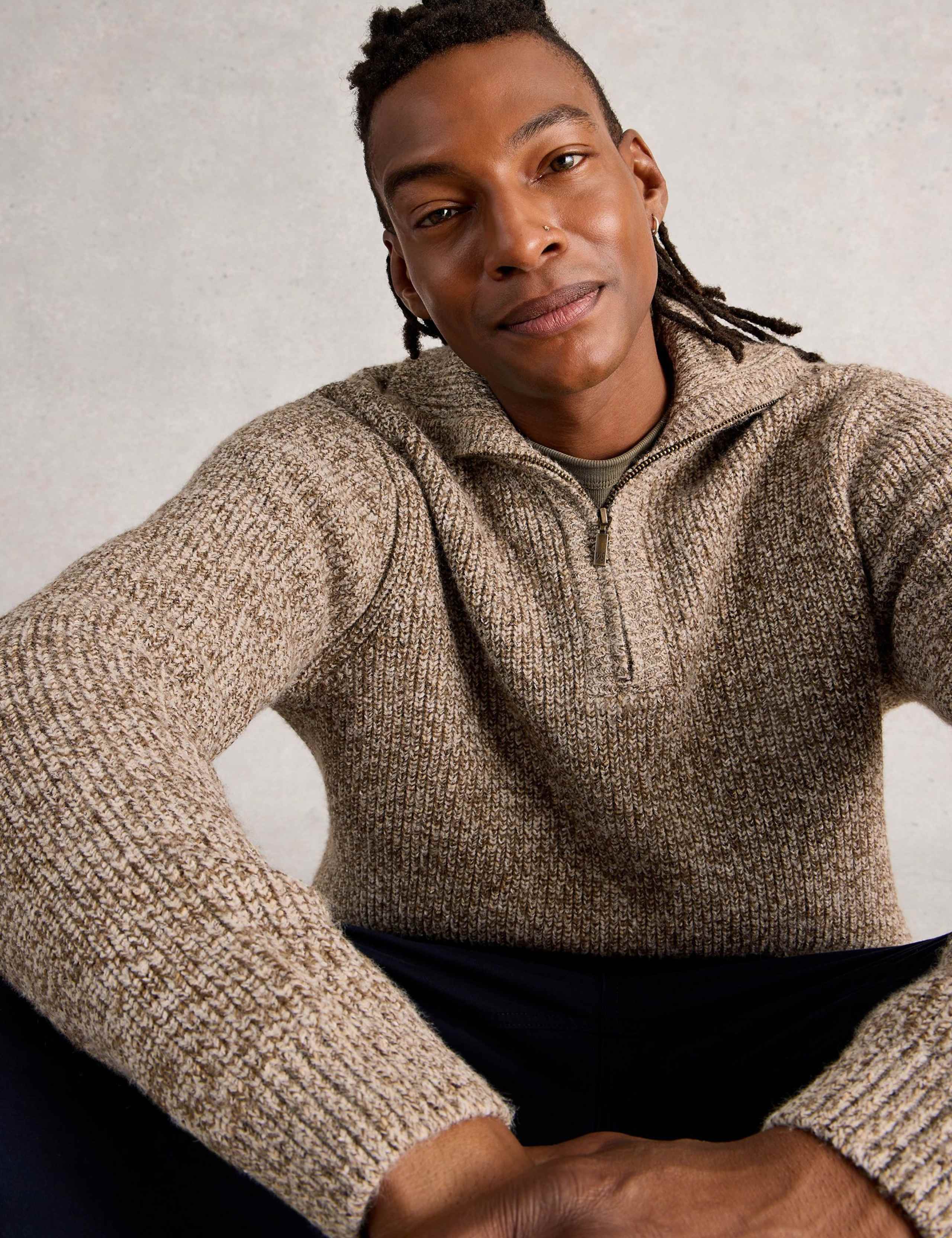 Textured Funnel Neck Half Zip Jumper 6 of 6