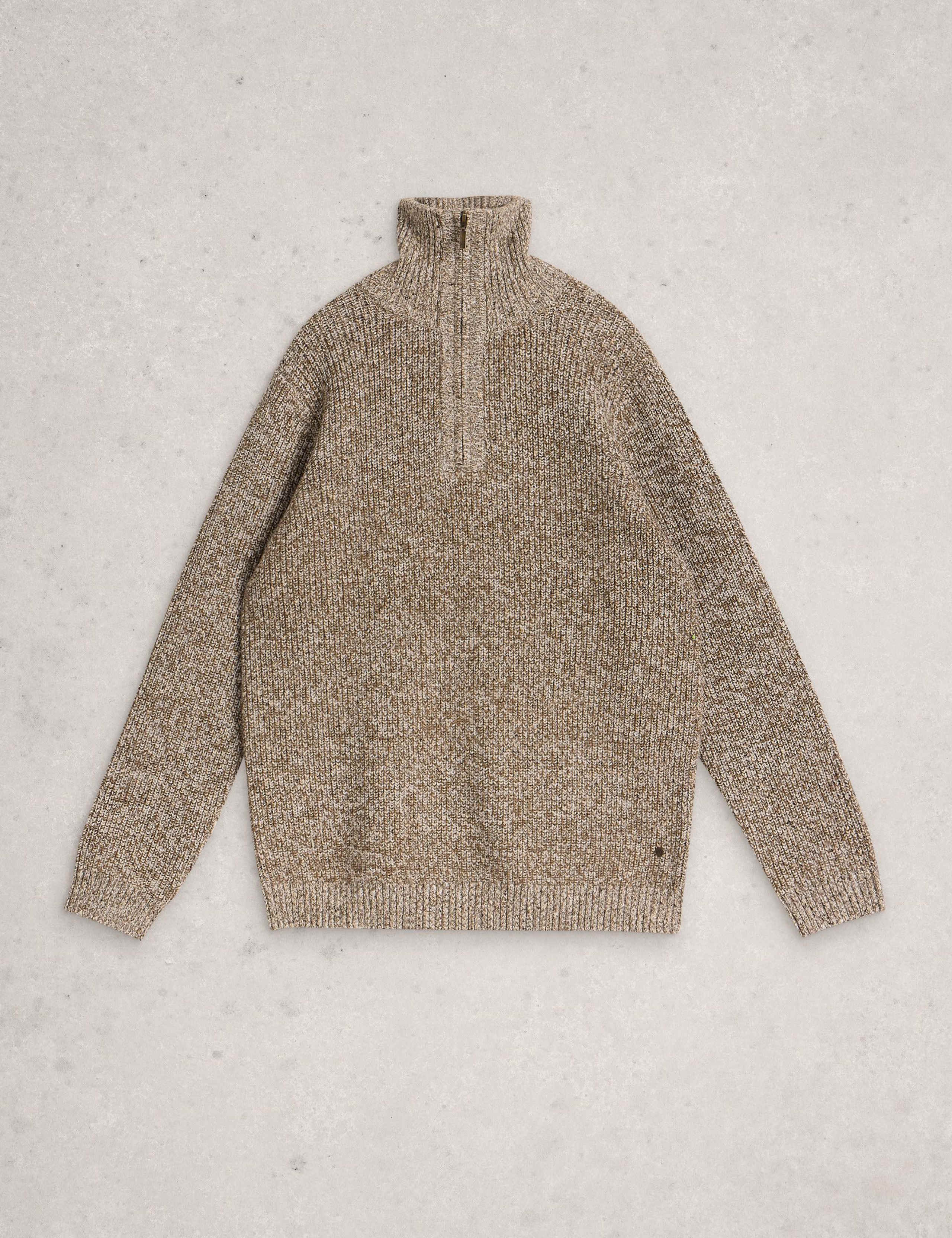 Textured Funnel Neck Half Zip Jumper 2 of 6