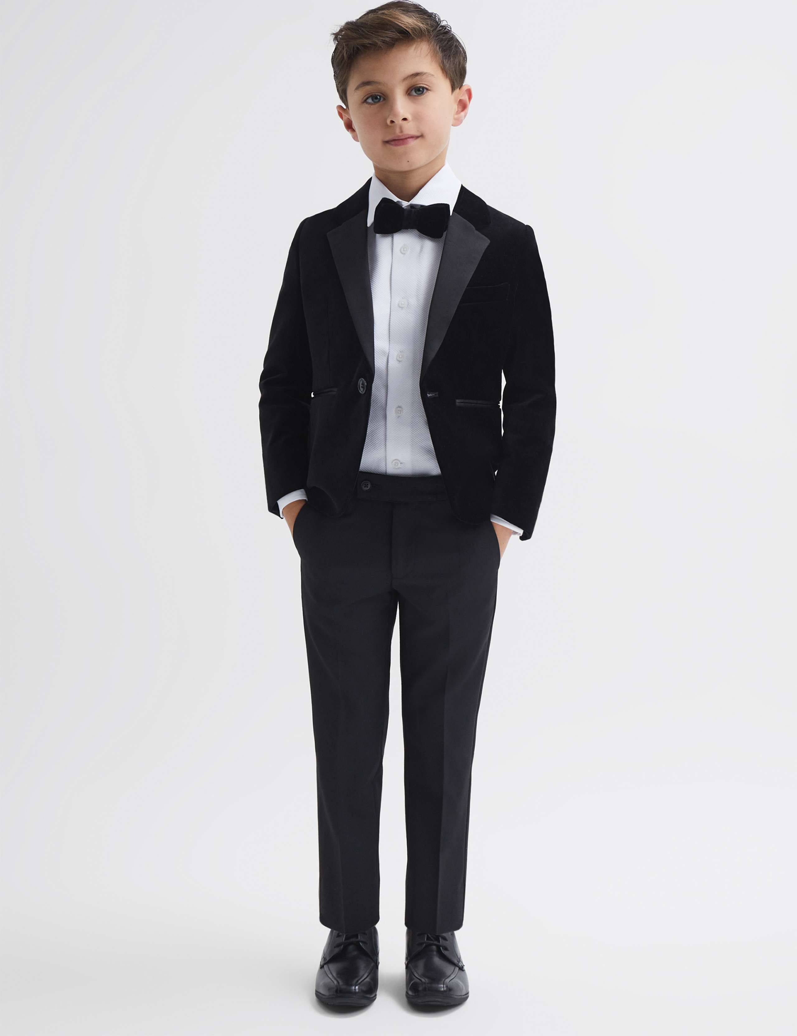 Pure Cotton Slim Fit Tuxedo Shirt (3-14 Yrs) 3 of 5