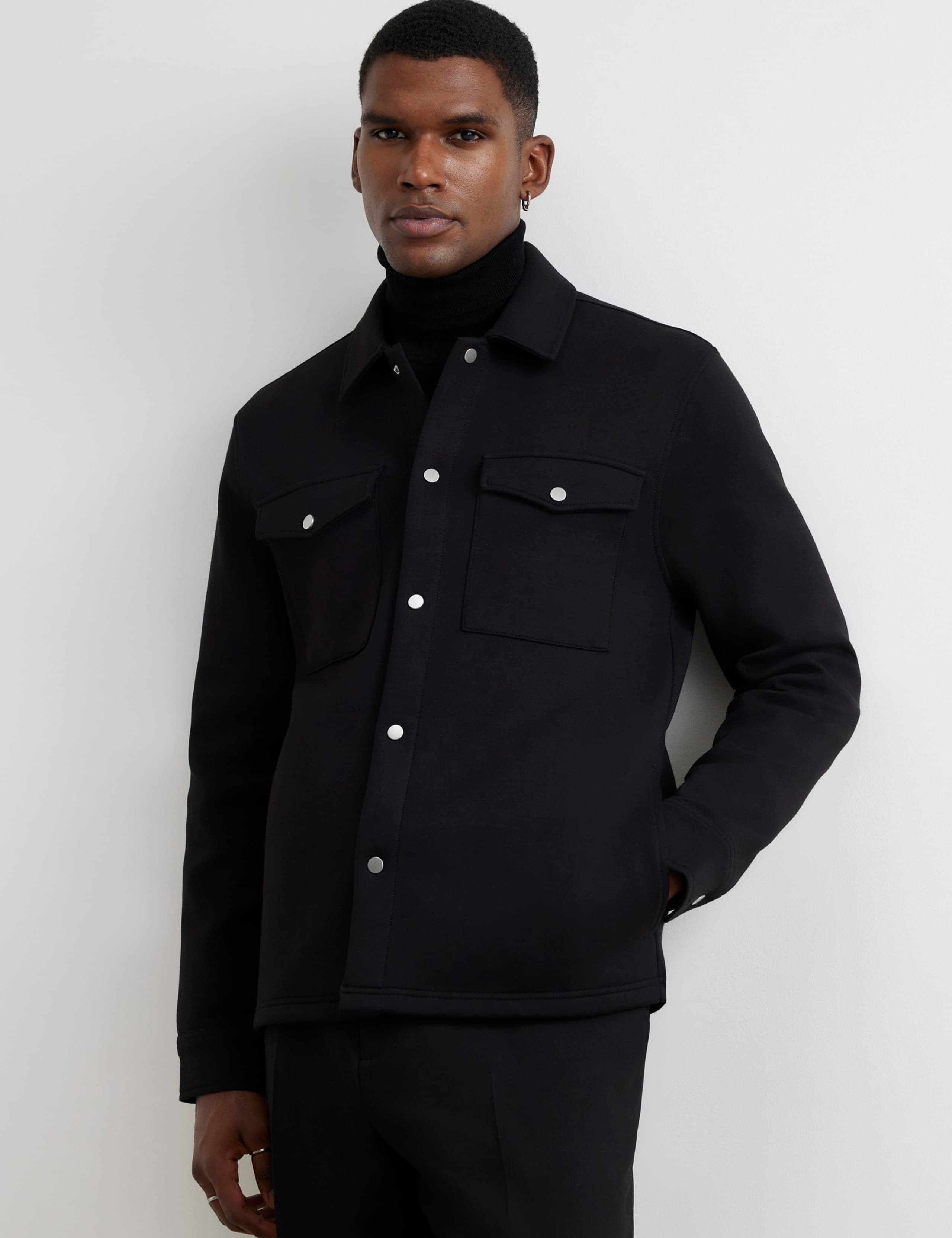 Slim Fit Pure Cotton Overshirt 2 of 6