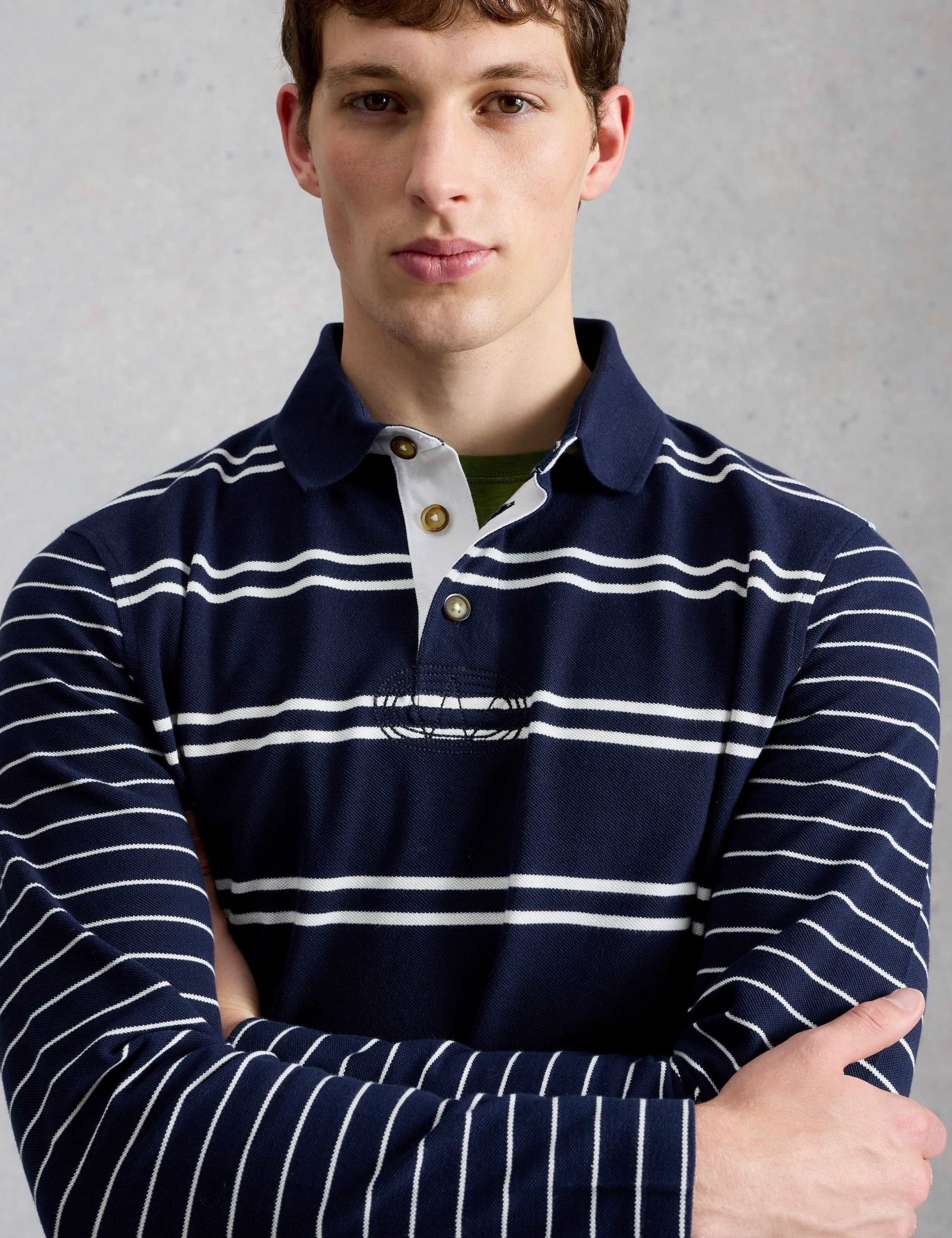 Pure Cotton Striped Rugby Shirt 3 of 6