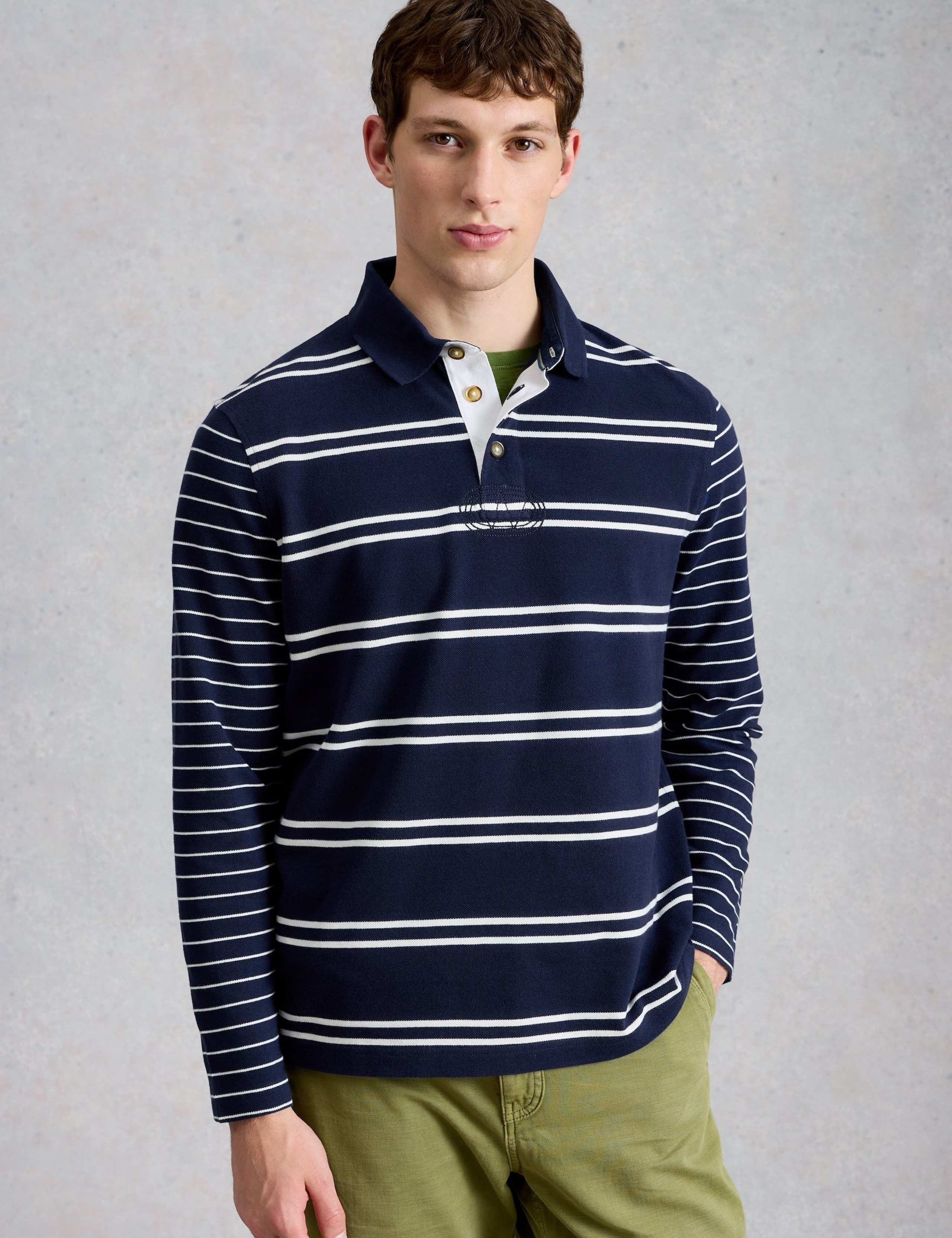 Pure Cotton Striped Rugby Shirt 5 of 6