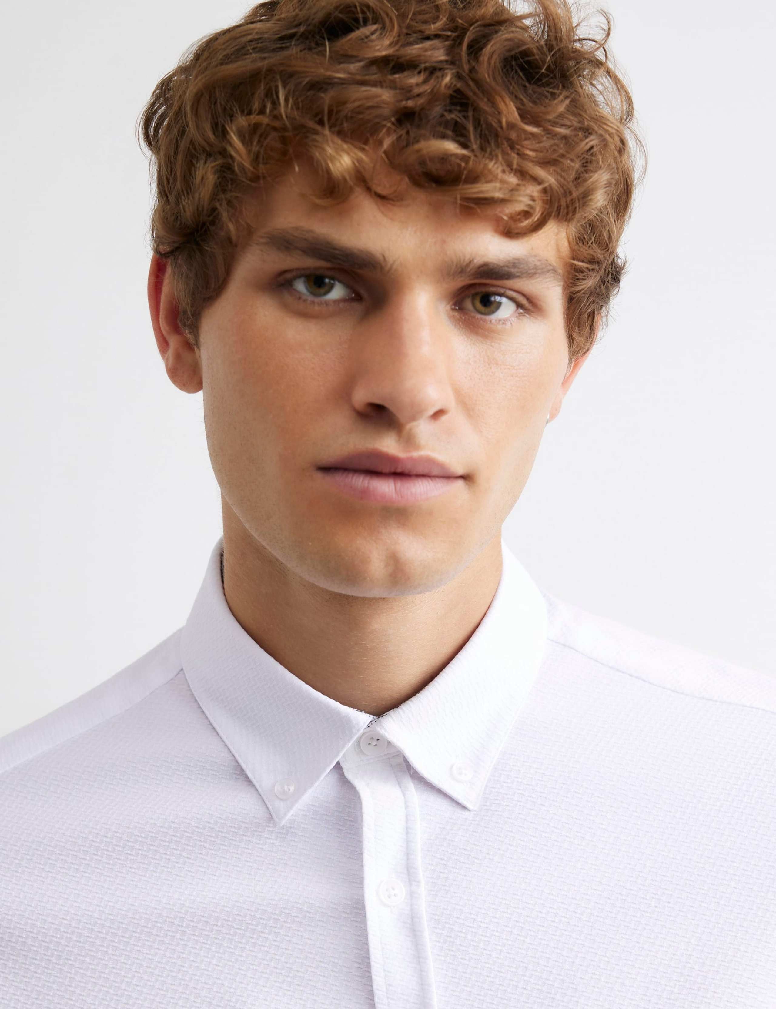 Regular Fit Pure Cotton Textured Shirt 3 of 4