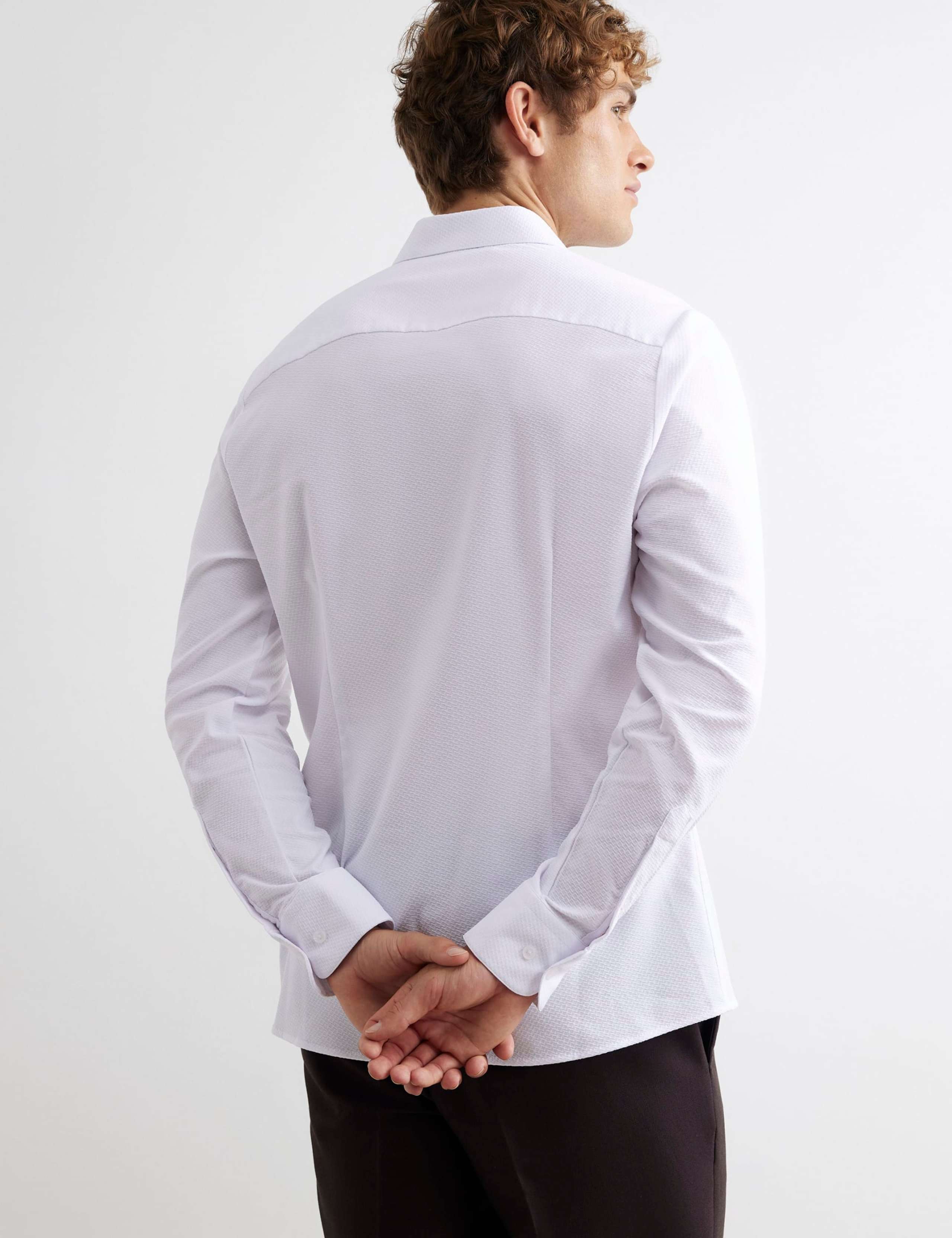Regular Fit Pure Cotton Textured Shirt 4 of 4