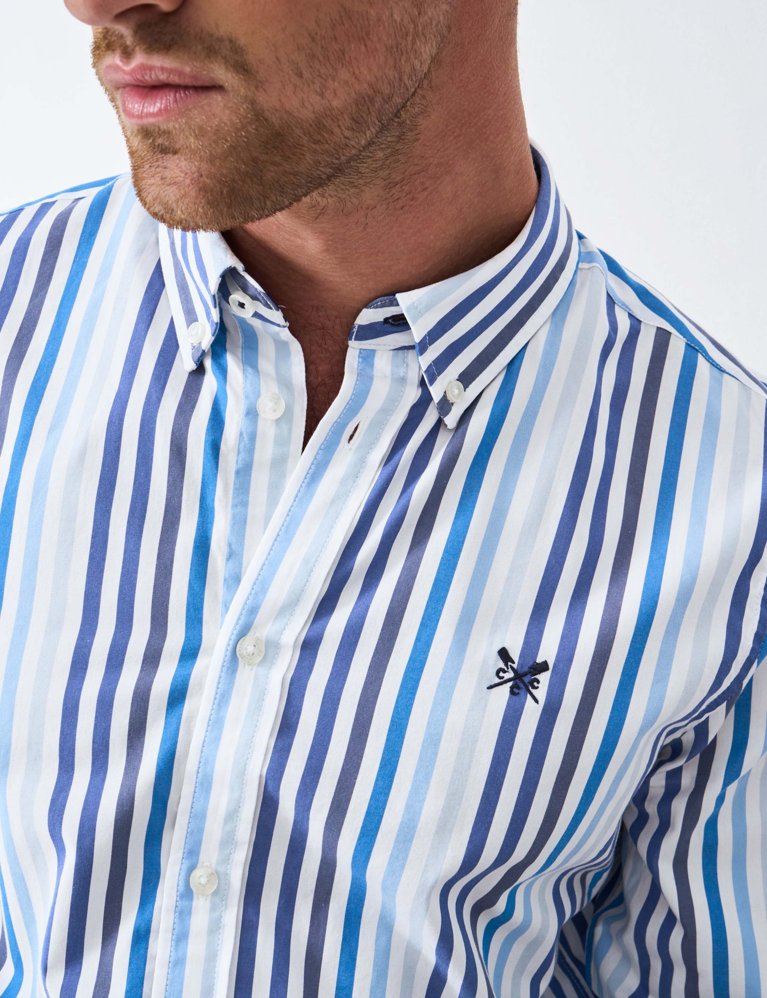 Slim Fit Pure Cotton Striped Oxford Shirt 4 of 5