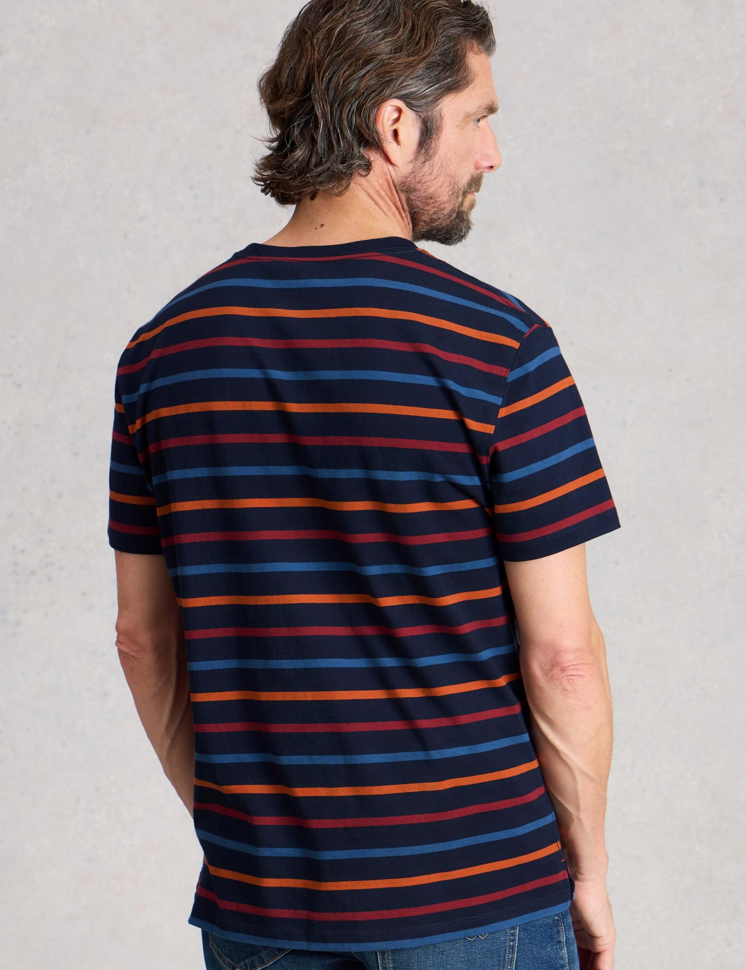 Pure Cotton Striped Crew Neck T-Shirt 3 of 6
