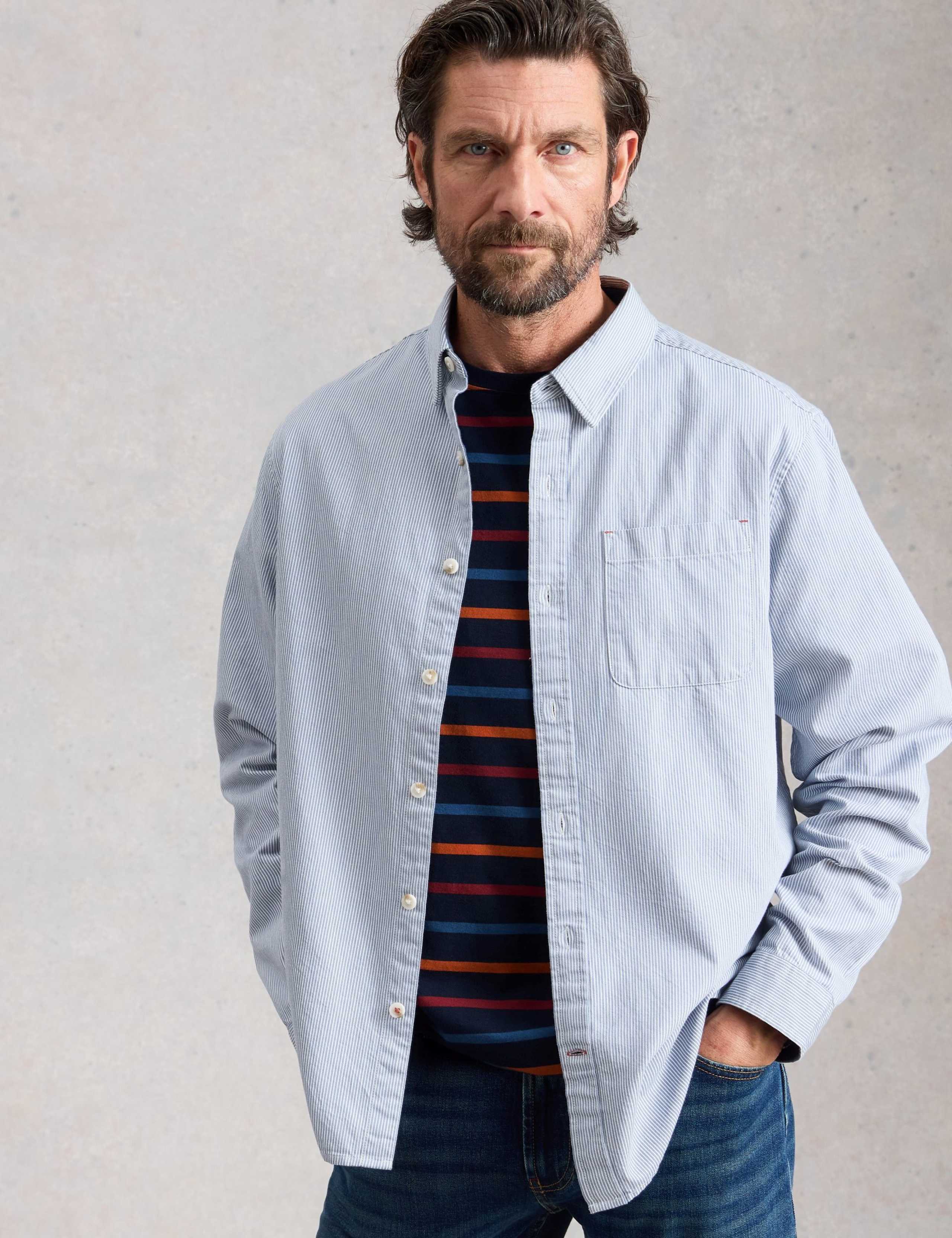 Pure Cotton Striped Crew Neck T-Shirt 4 of 6