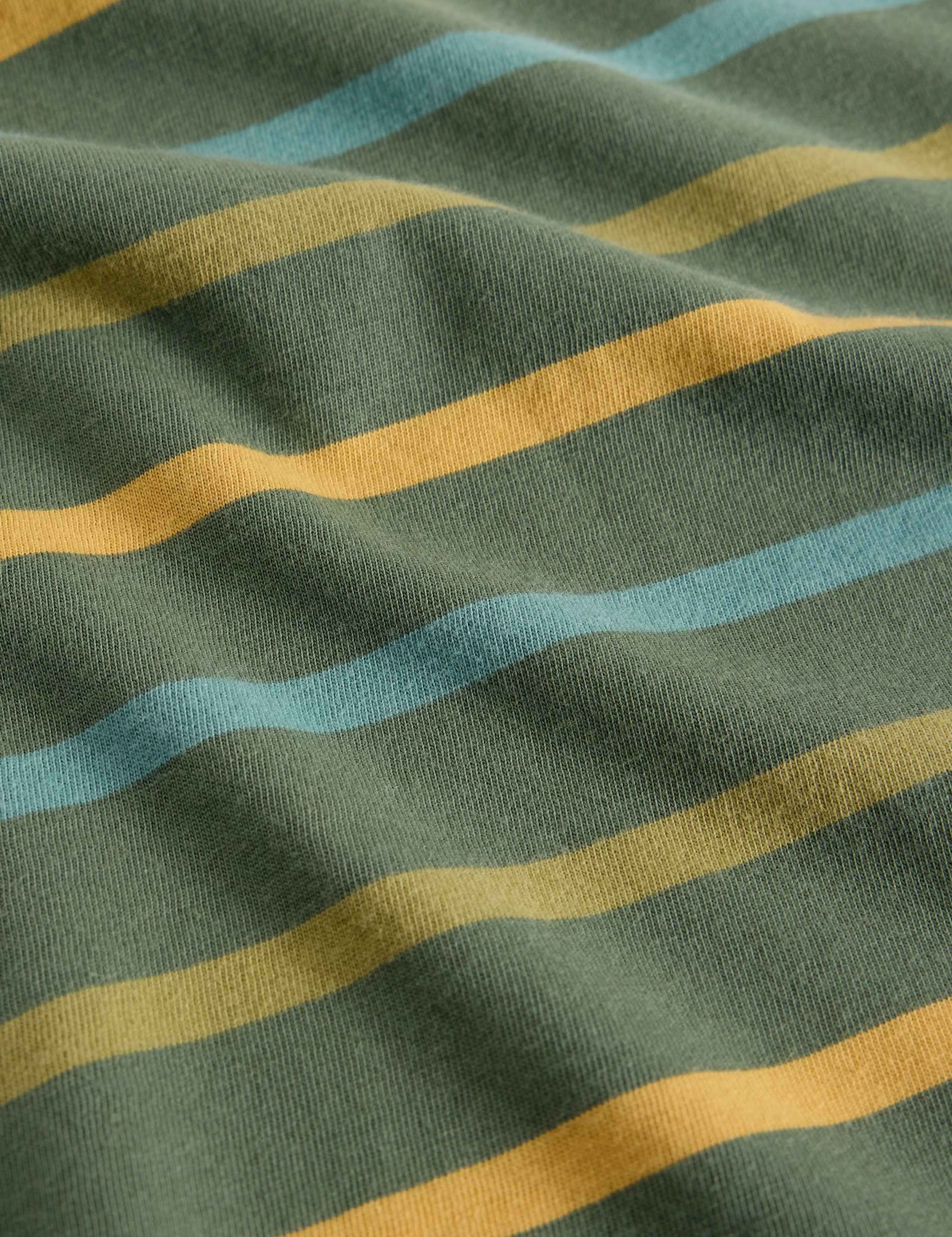 Pure Cotton Striped Crew Neck T-Shirt 5 of 6