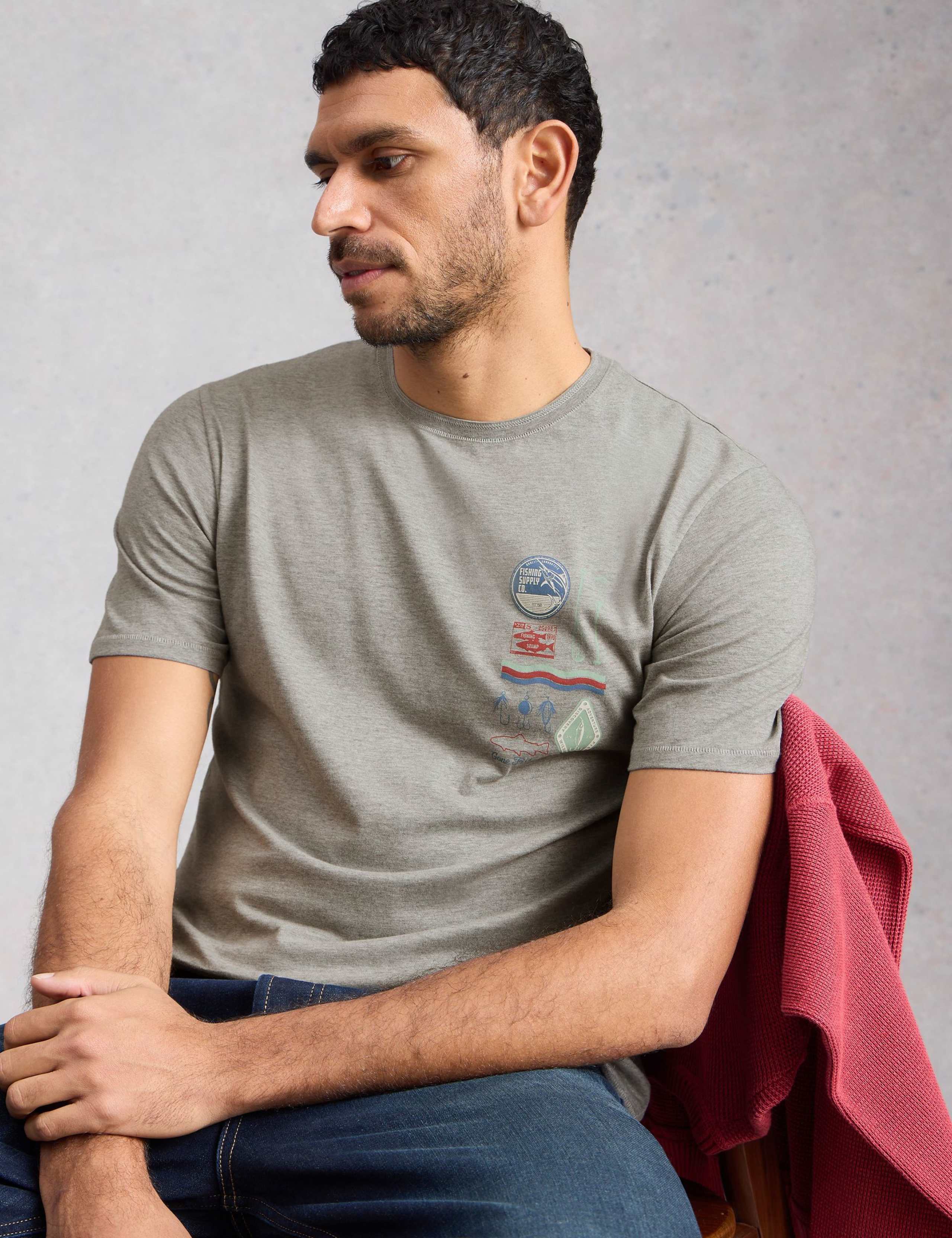 Cotton Rich Fishing Graphic Relaxed Fit T-Shirt 4 of 6