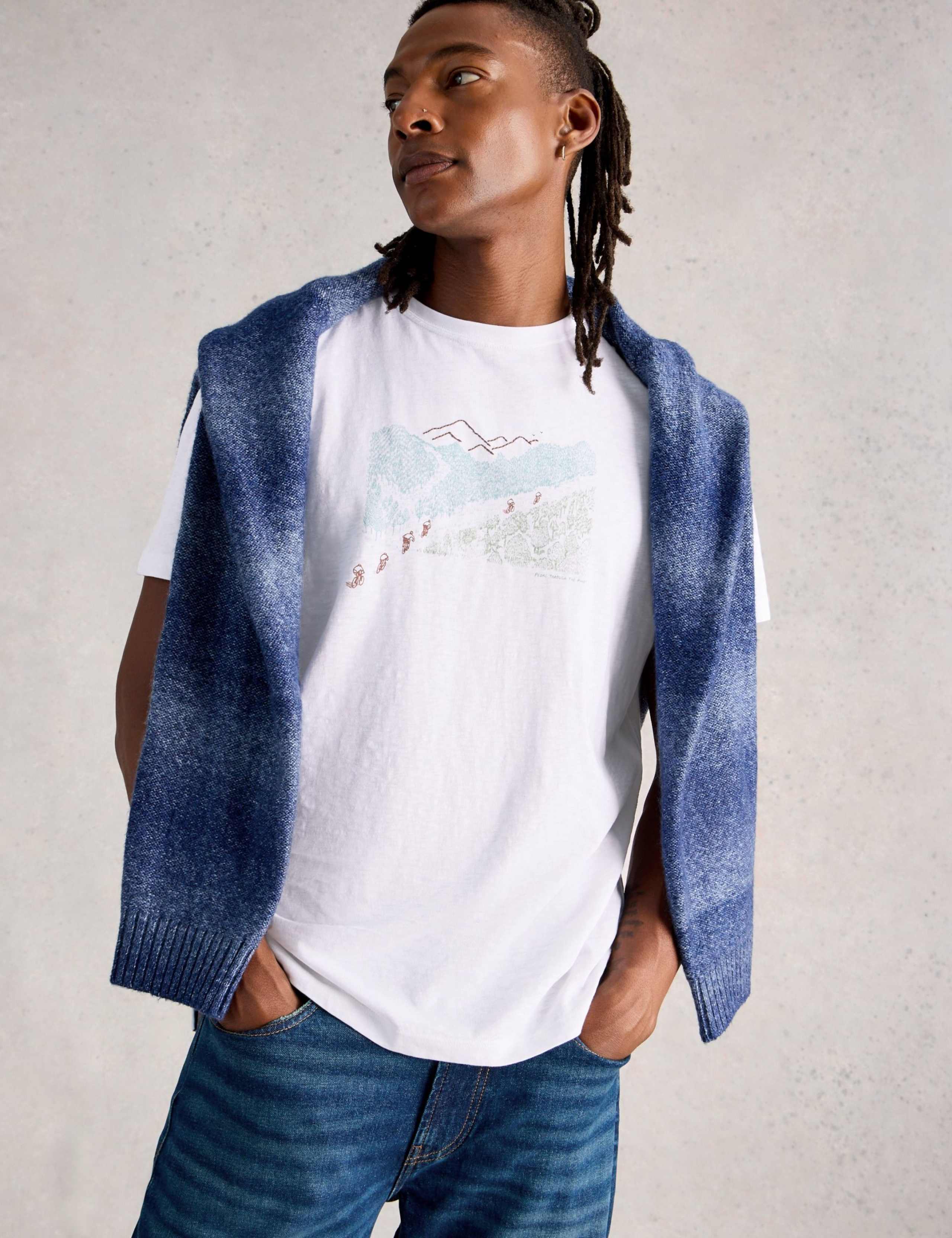 Pure Cotton Pedal Graphic T-Shirt 6 of 6