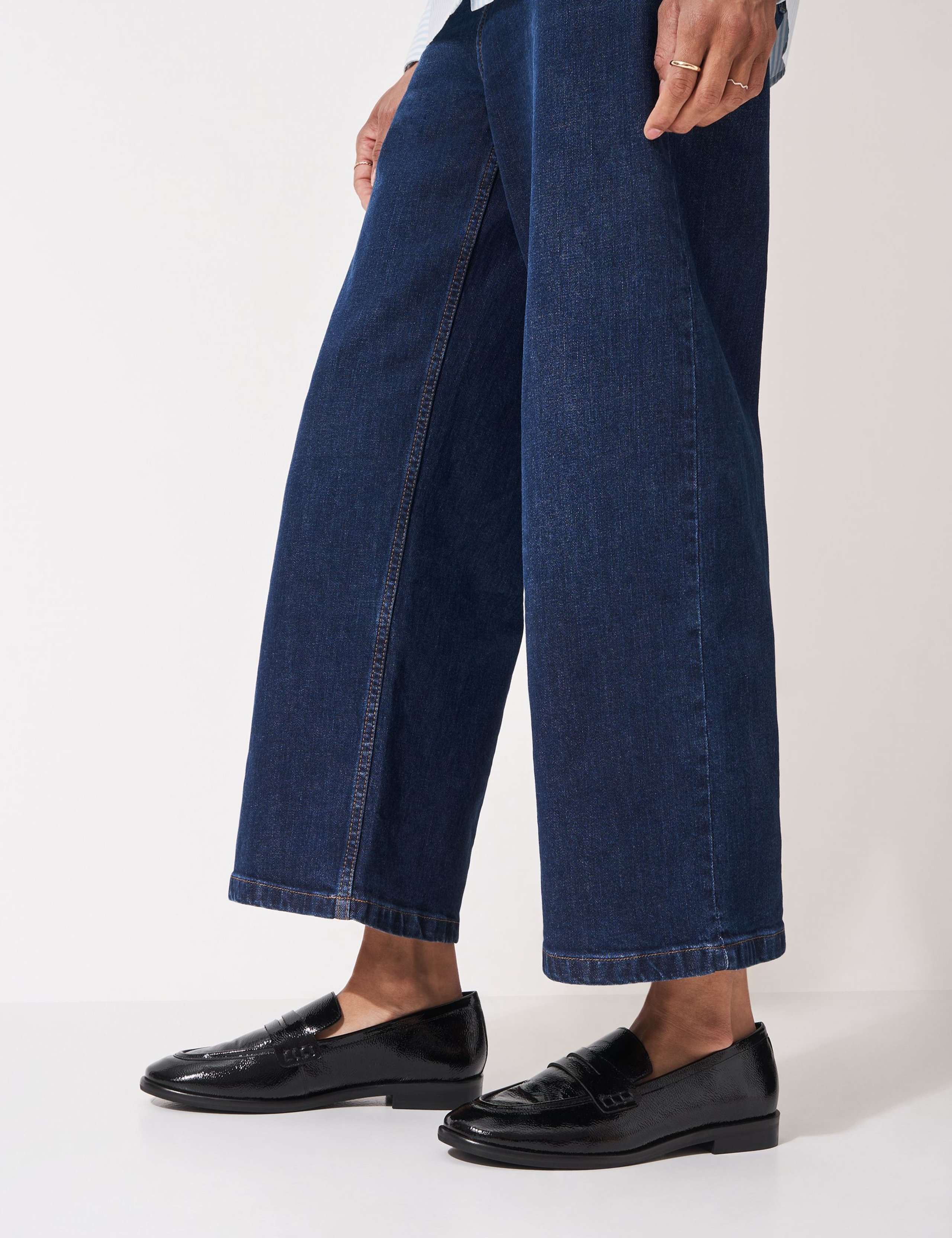 Leather Patent Block Heel Loafers 4 of 4