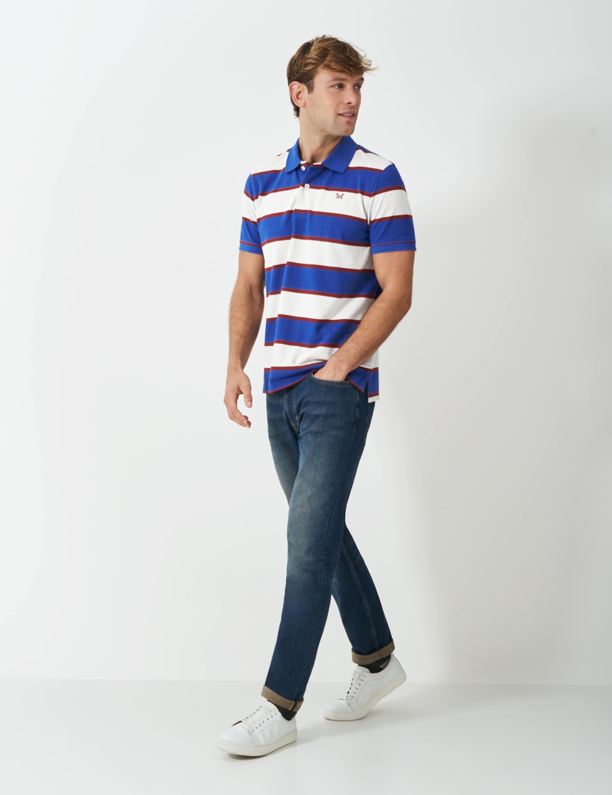 Pure Cotton Striped Polo Shirt 3 of 5