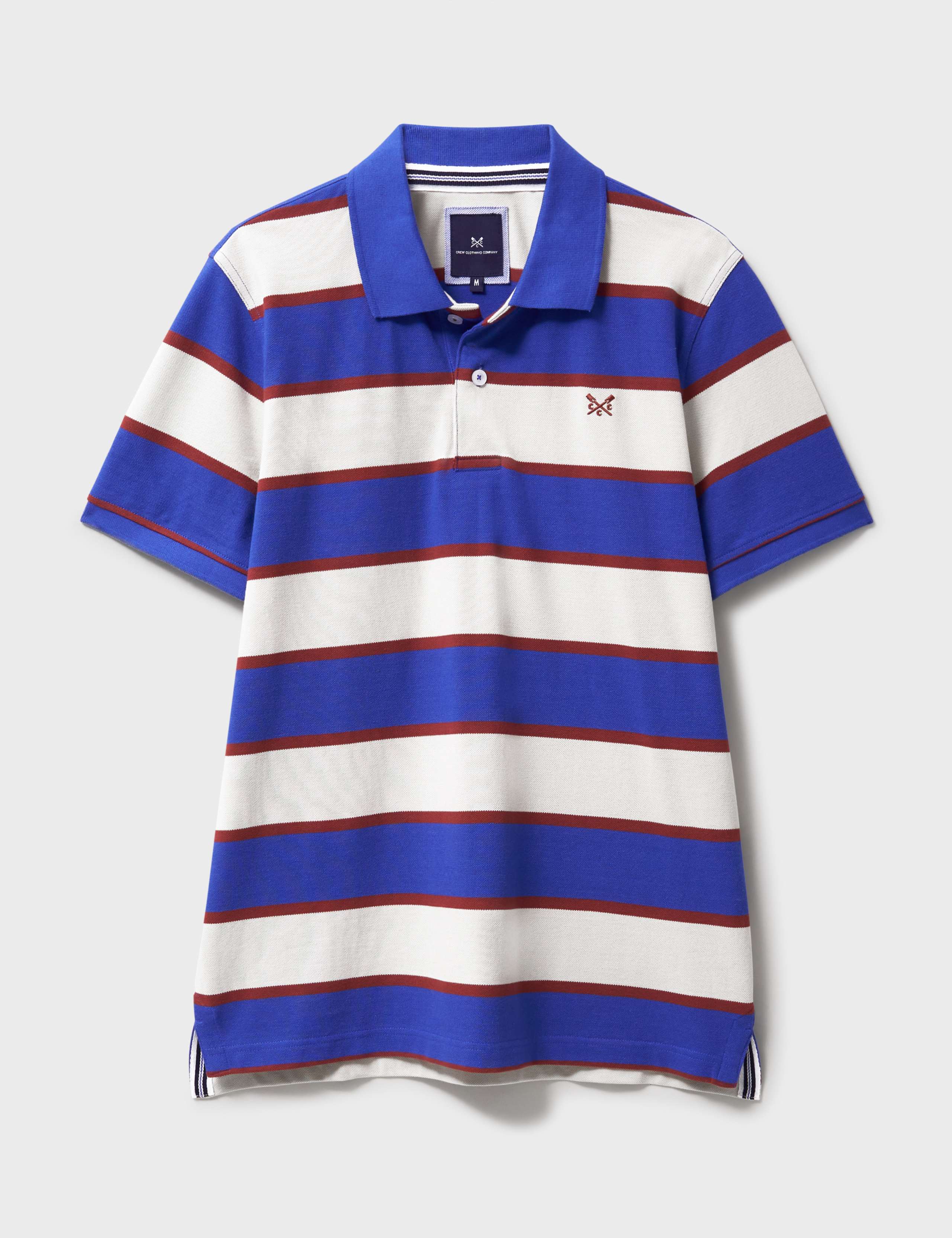 Pure Cotton Striped Polo Shirt 2 of 5