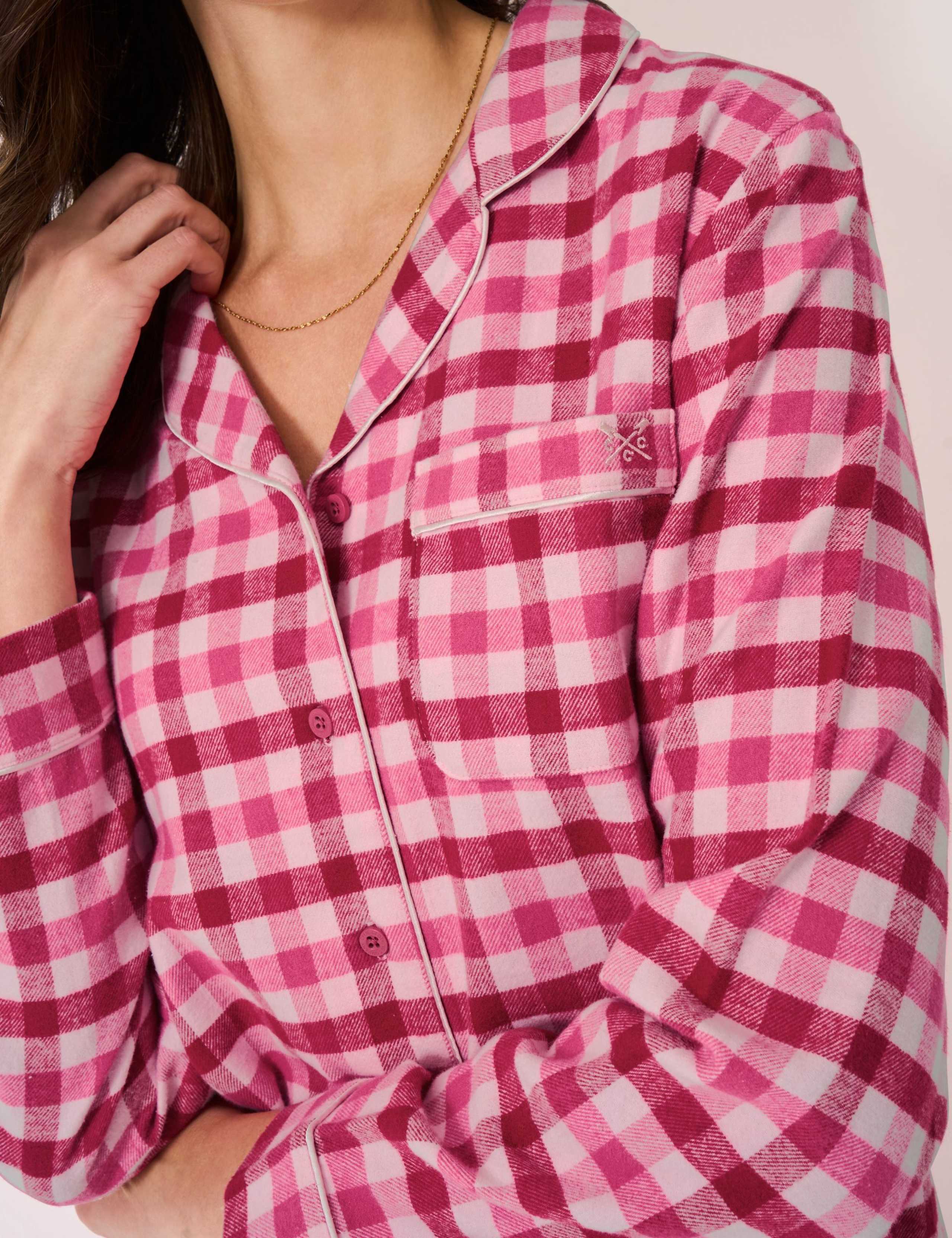 Pure Cotton Flannel Checked Pyjama Set 5 of 5