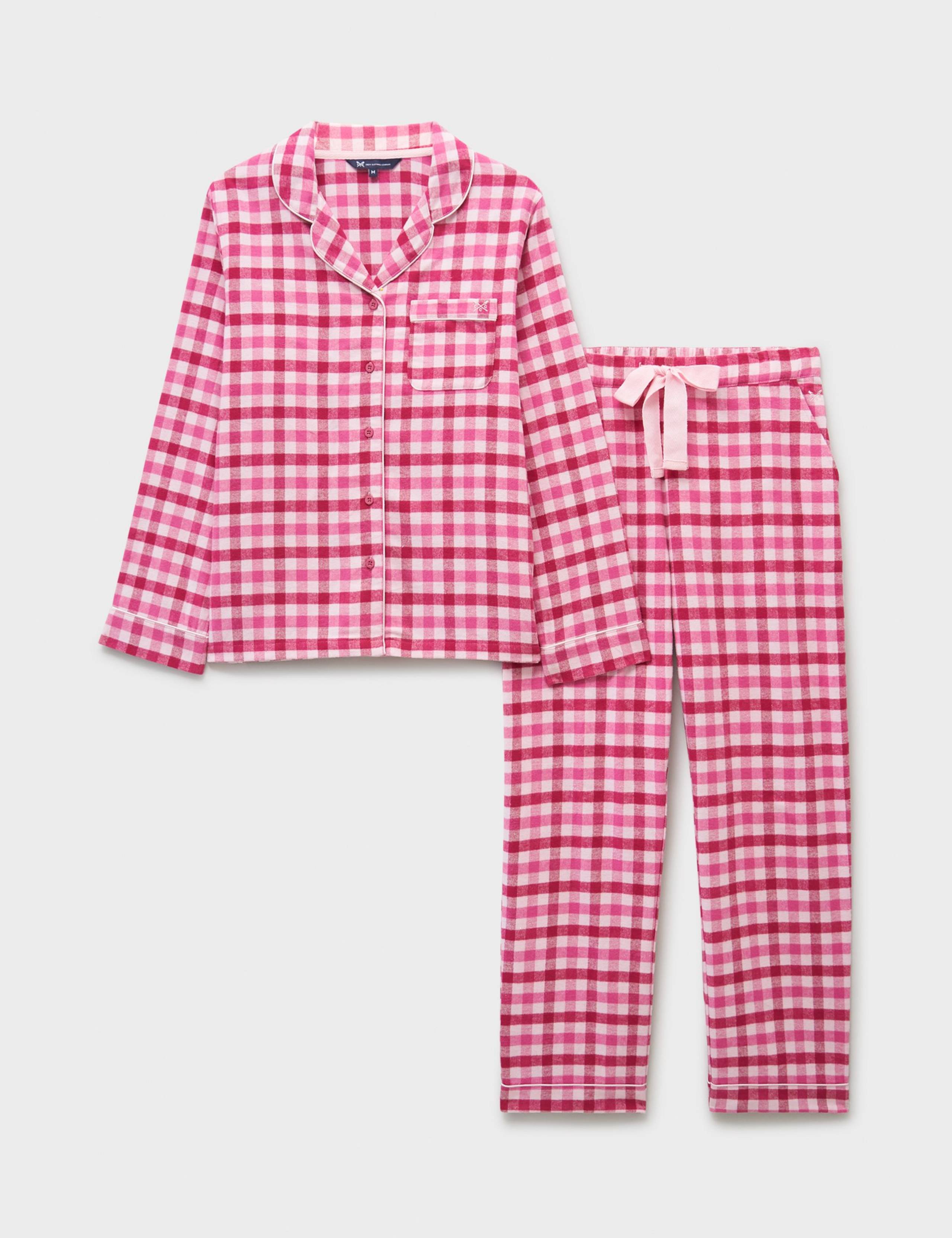 Pure Cotton Flannel Checked Pyjama Set 2 of 5