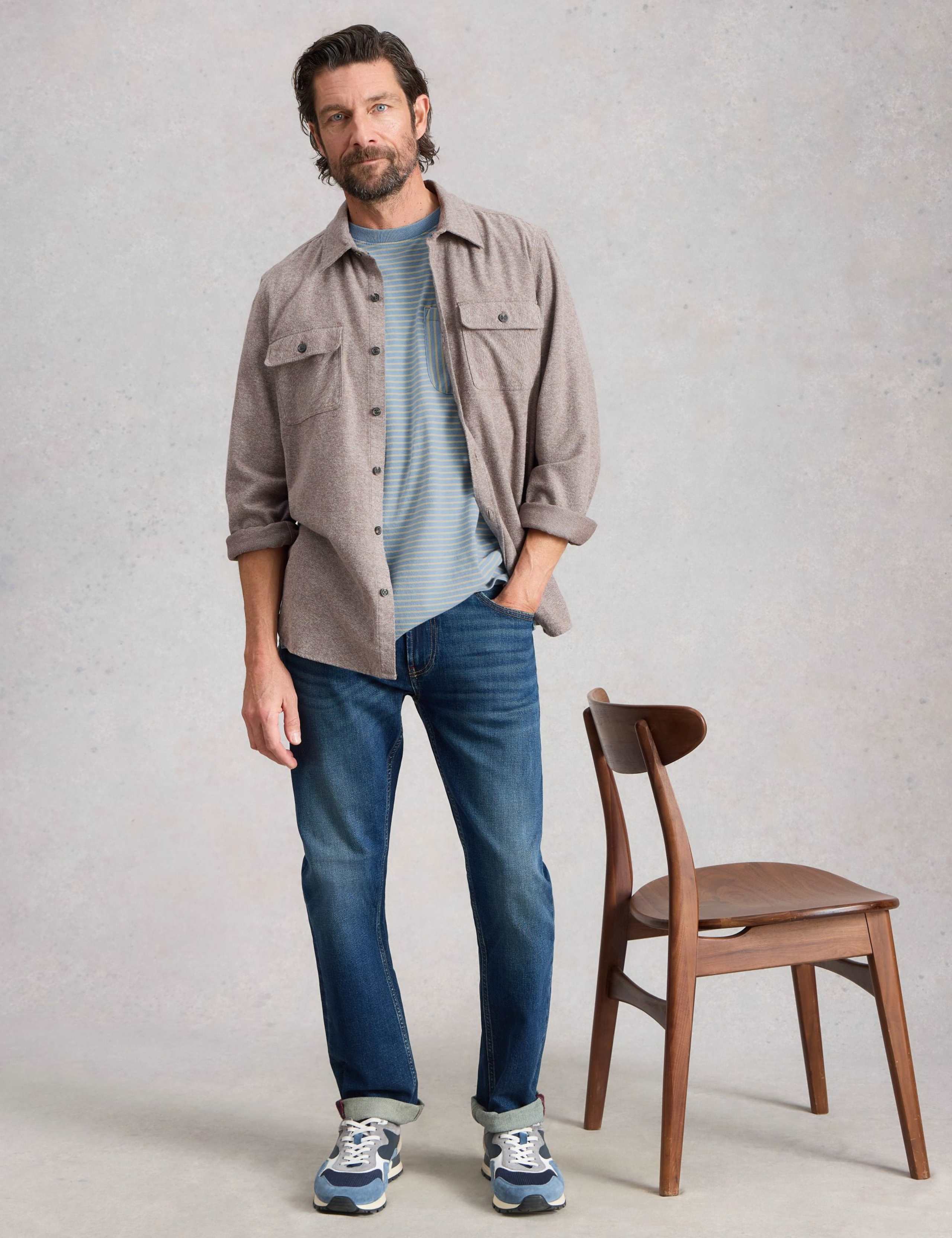 Pure Cotton Striped Crew Neck T-Shirt 5 of 5