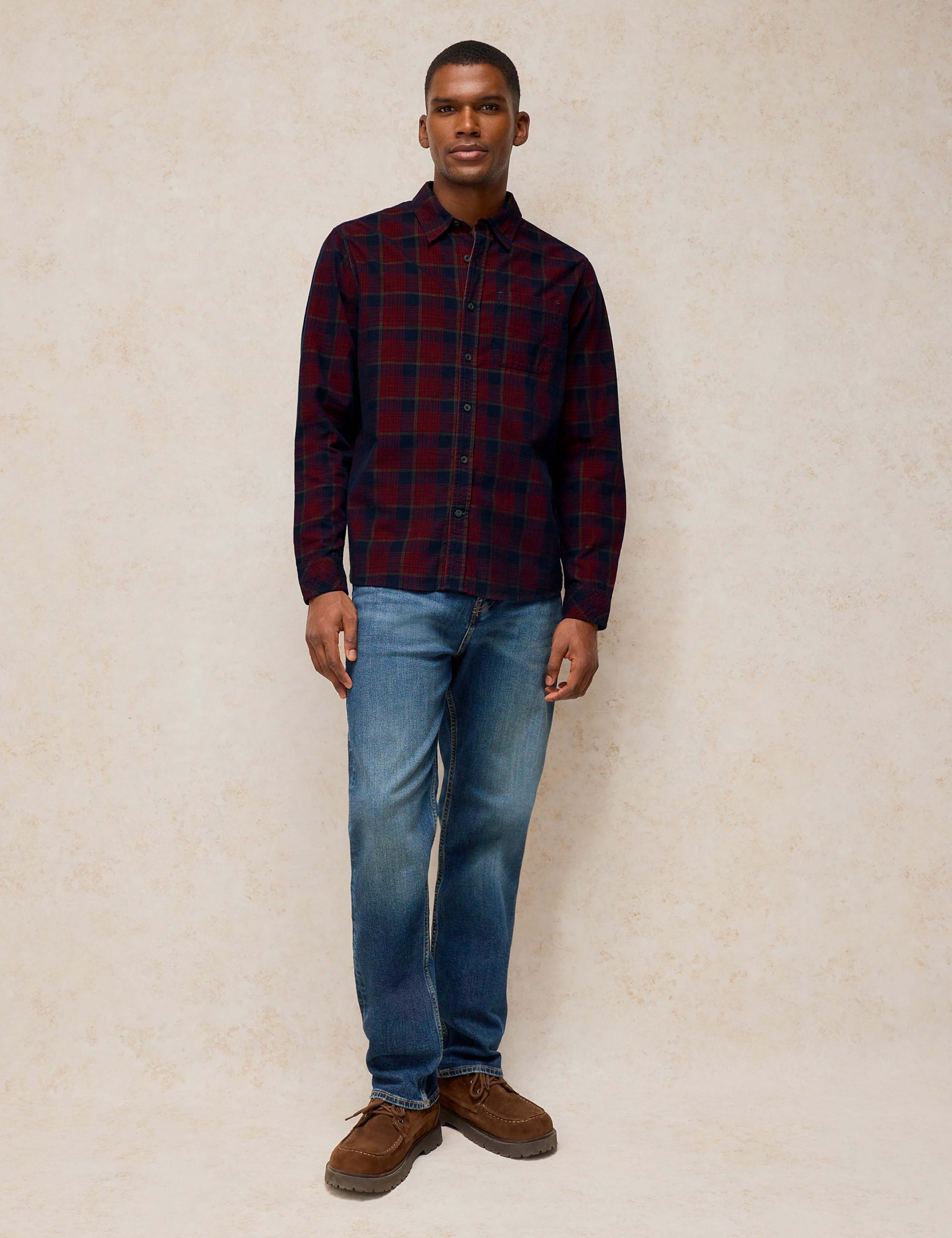 Pure Cotton Corduroy Check Shirt 4 of 6