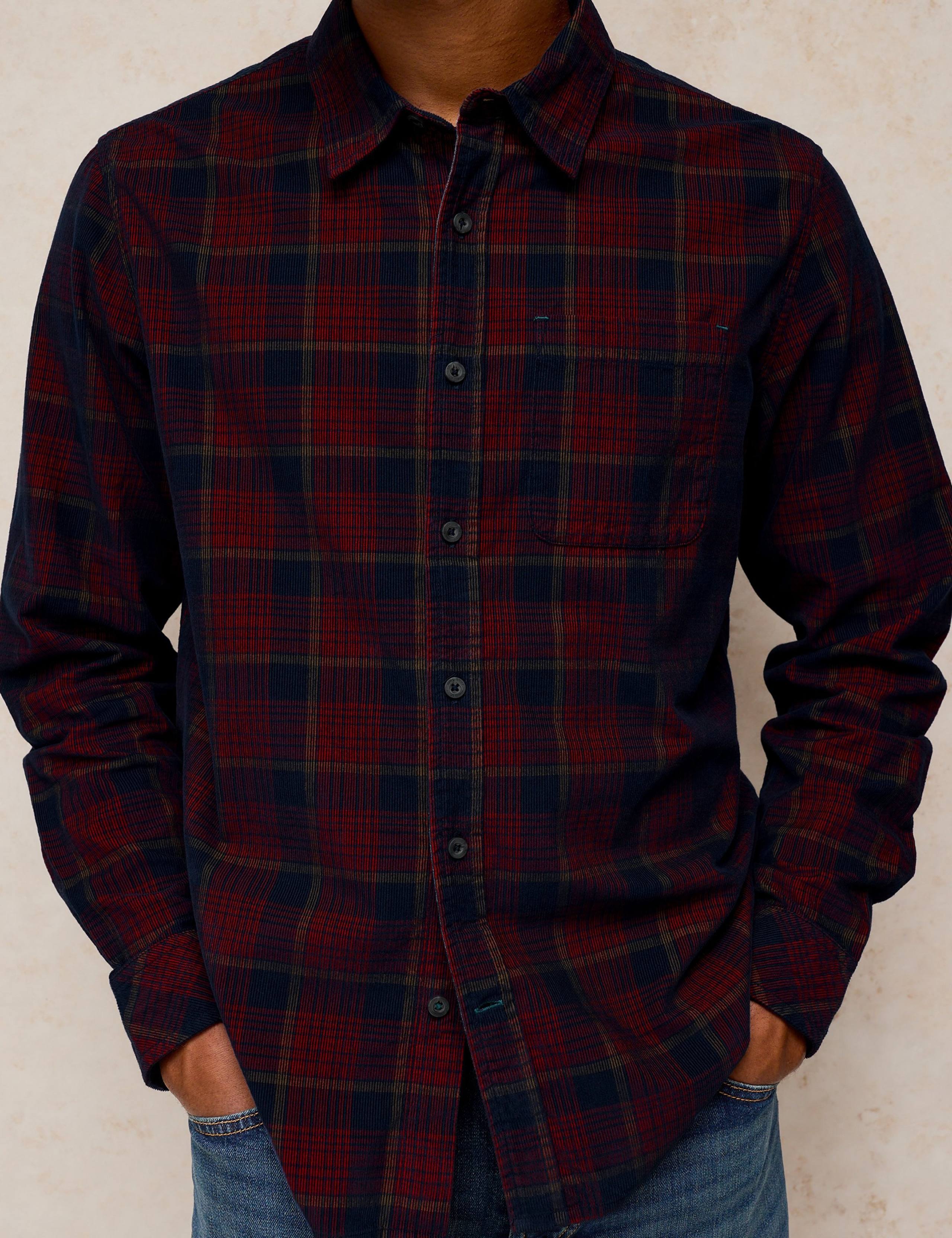 Pure Cotton Corduroy Check Shirt 5 of 6