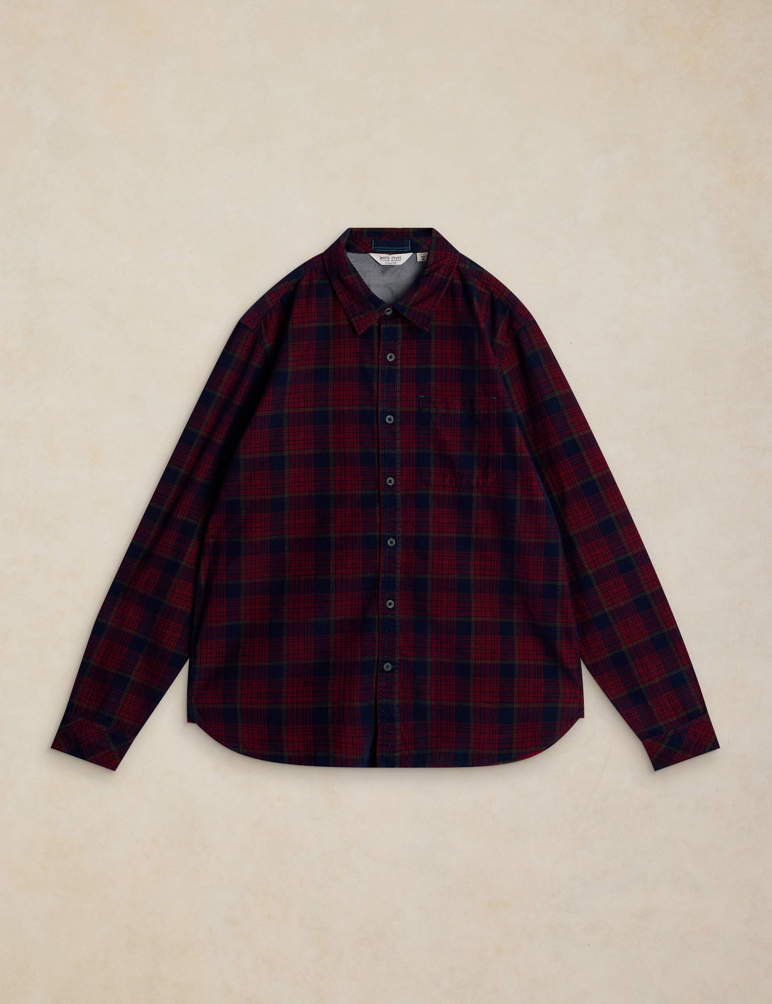 Pure Cotton Corduroy Check Shirt 2 of 6