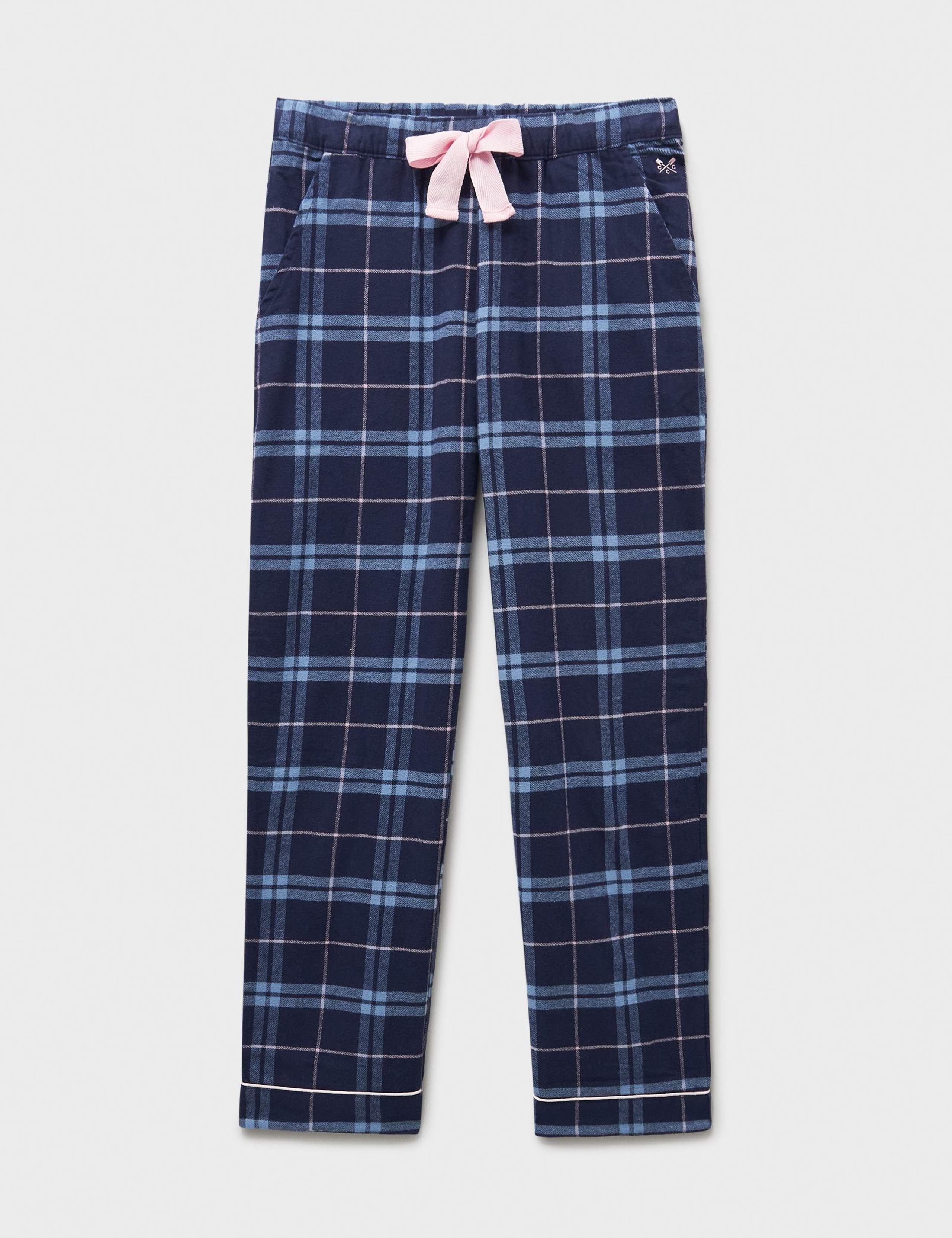 Pure Cotton Flannel Checked Pyjama Bottoms 2 of 5