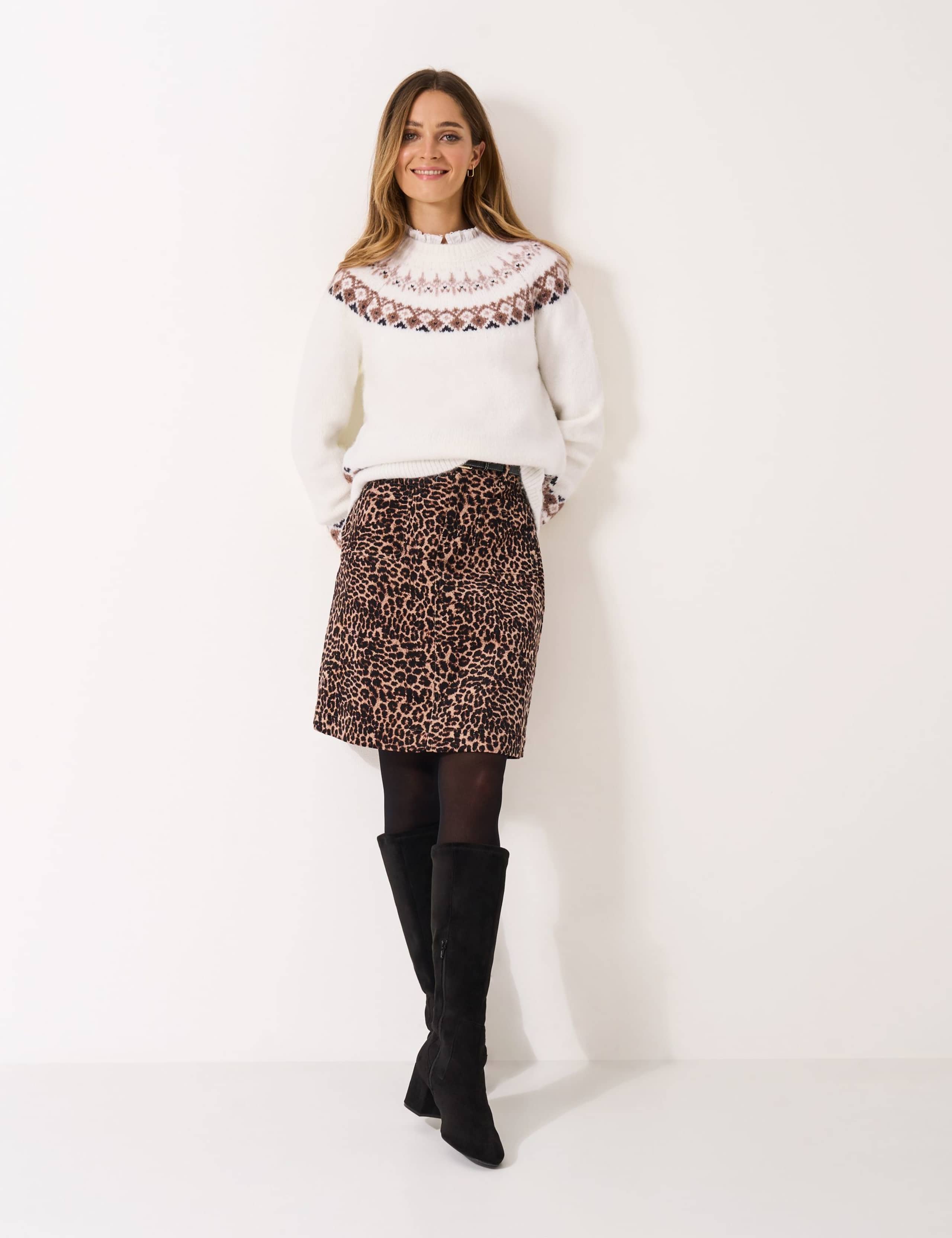 Fair Isle Crew Neck Jumper with Wool 1 of 5
