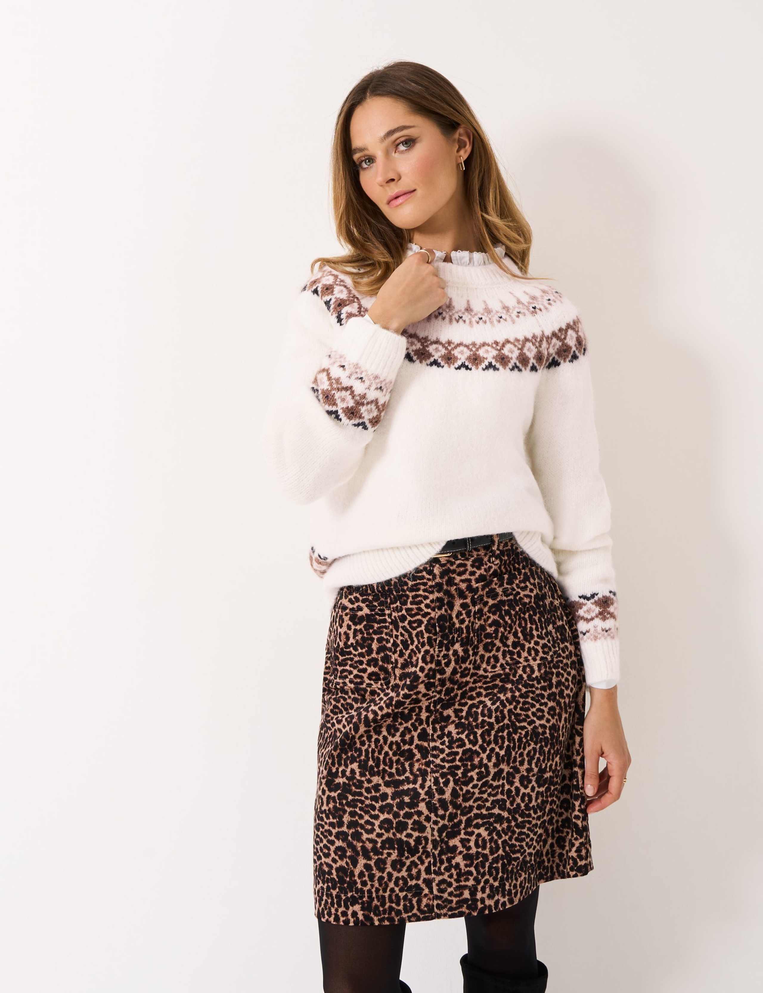 Fair Isle Crew Neck Jumper with Wool 3 of 5