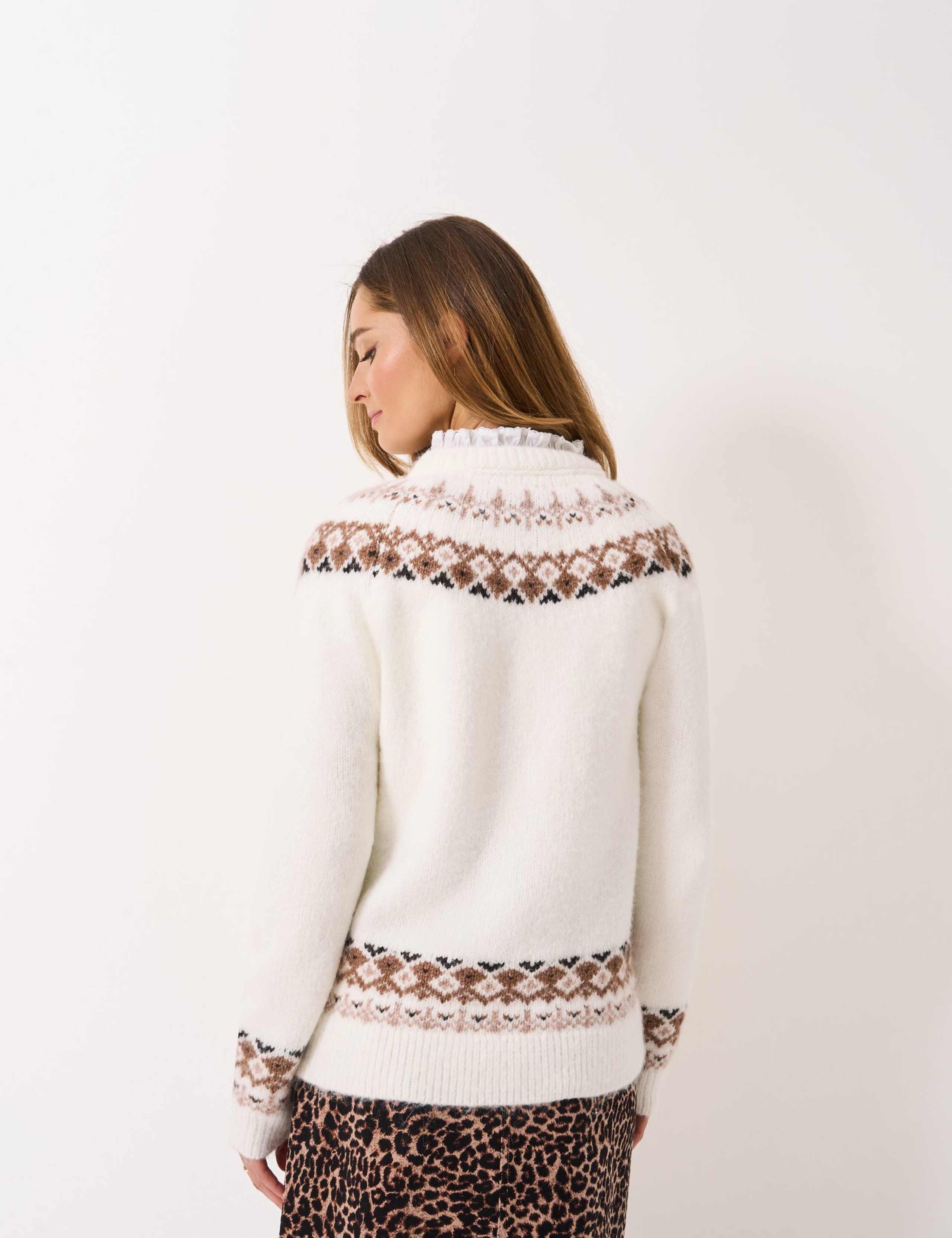 Fair Isle Crew Neck Jumper with Wool 4 of 5