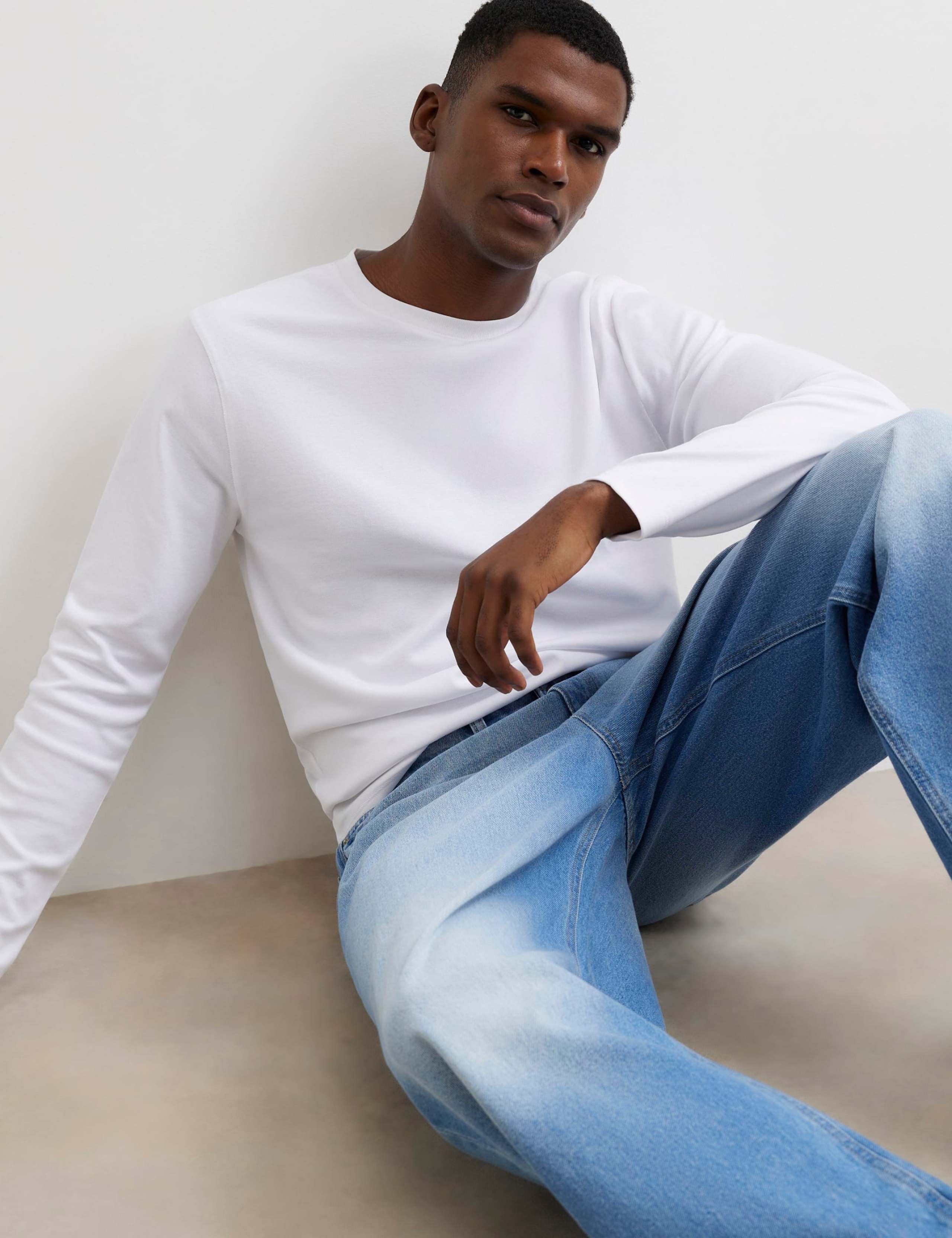 Slim Fit Cotton Long Sleeve T-Shirt 3 of 6