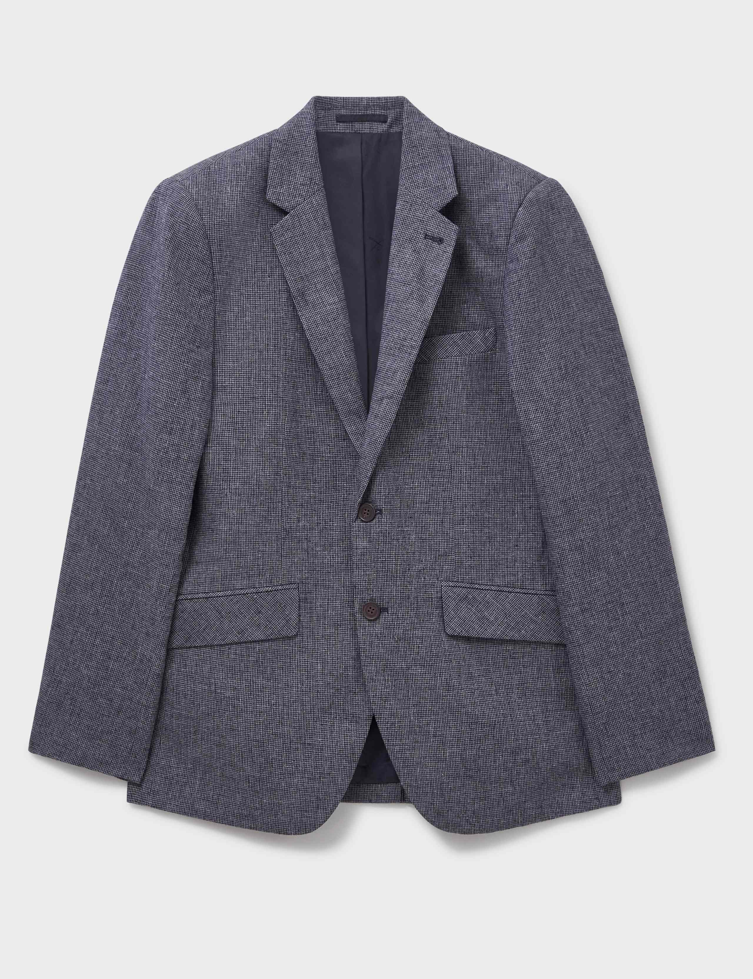 Linen Blend Checked Blazer 2 of 5