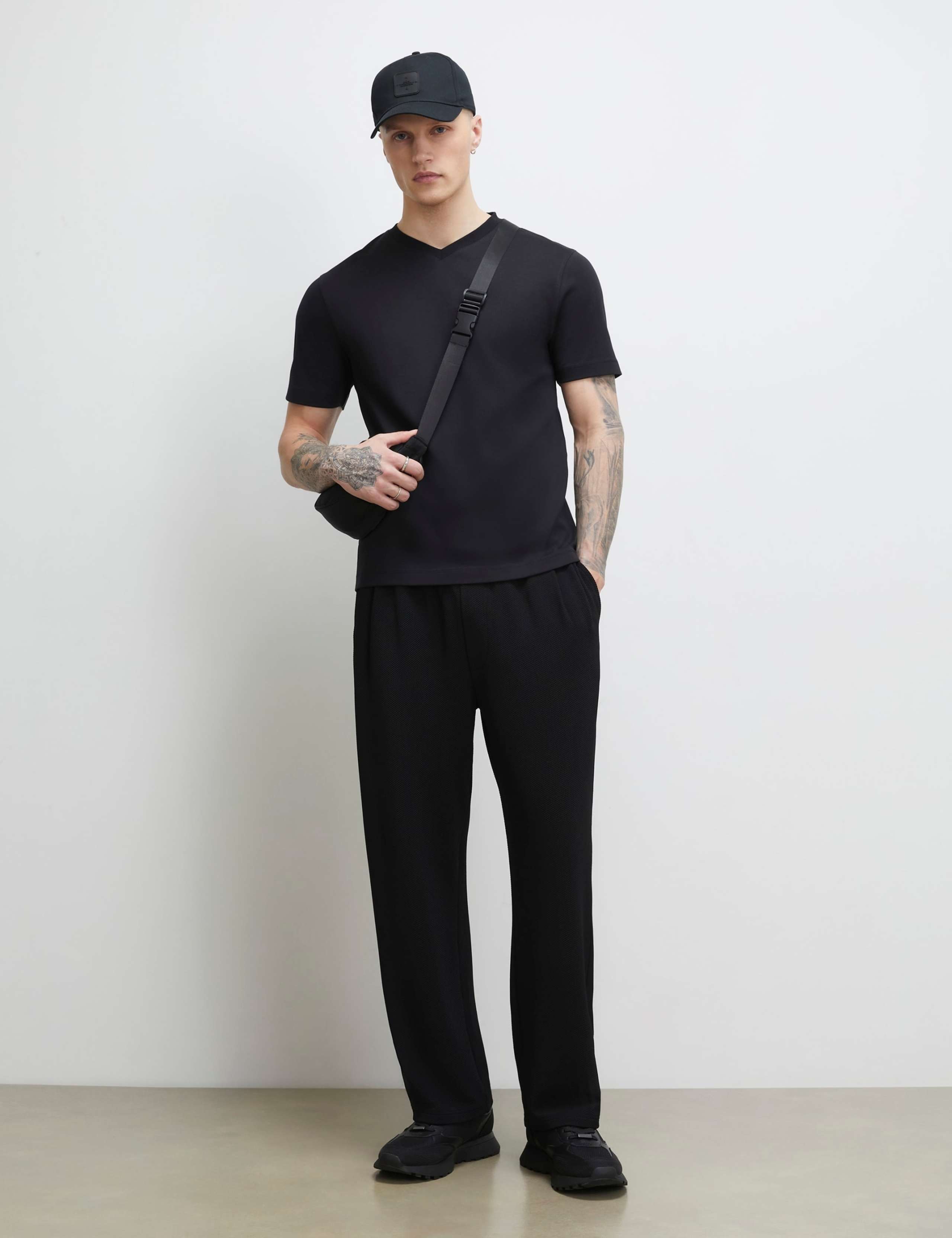 Slim Fit Pure Cotton V Neck Short Sleeve T-Shirt 2 of 6