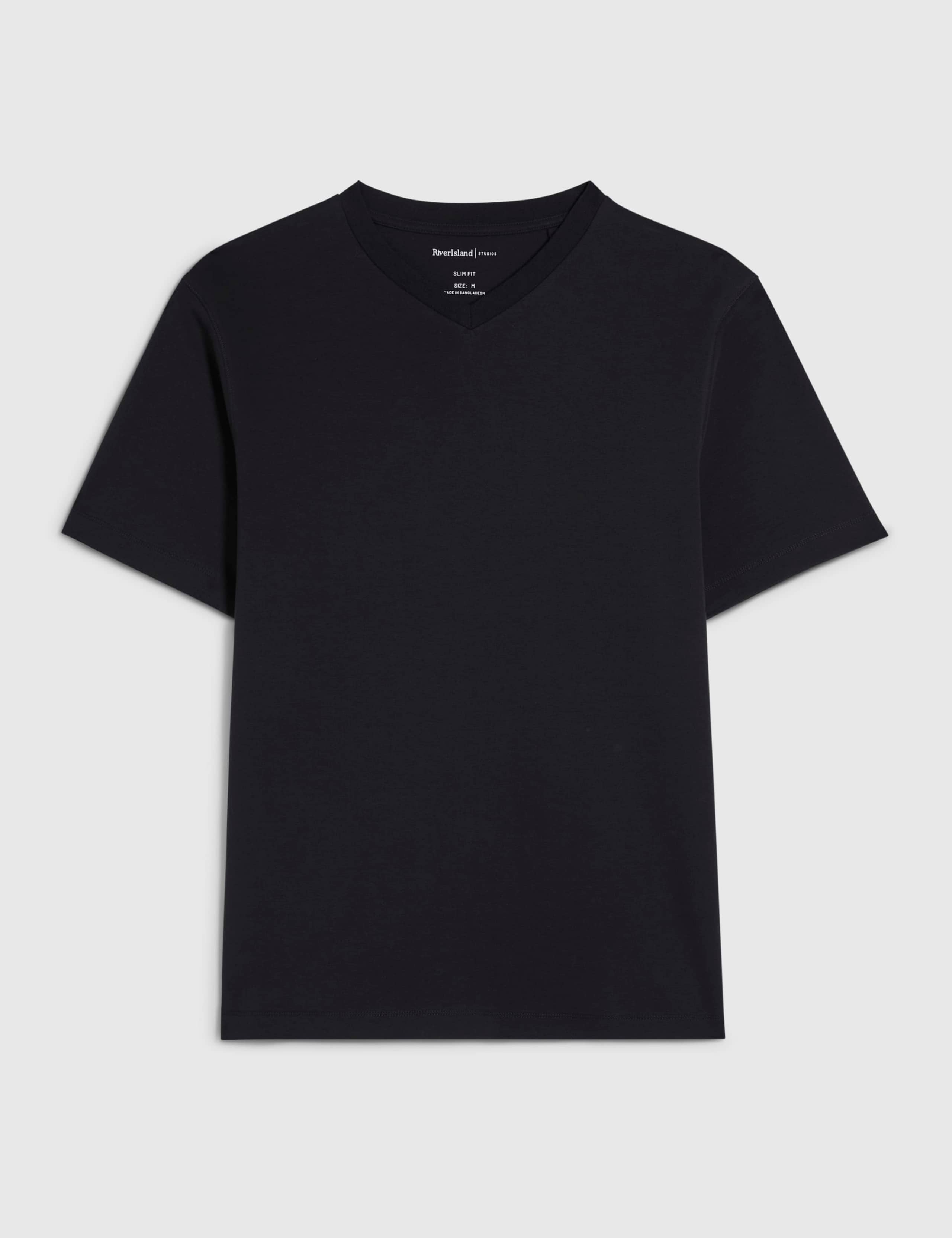 Slim Fit Pure Cotton V Neck Short Sleeve T-Shirt 6 of 6