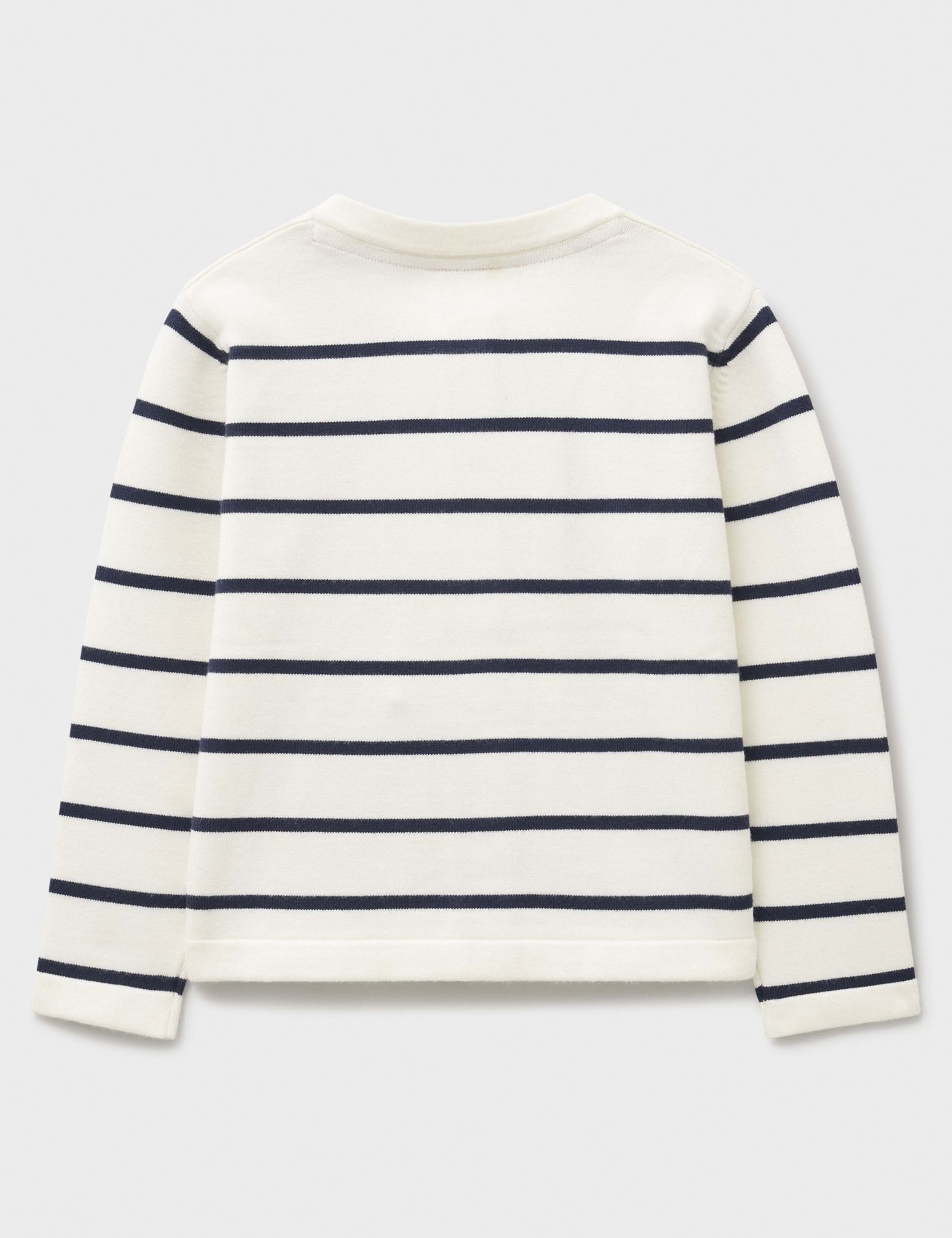 Striped Crew Neck Cardigan (3-12 Yrs) 3 of 3