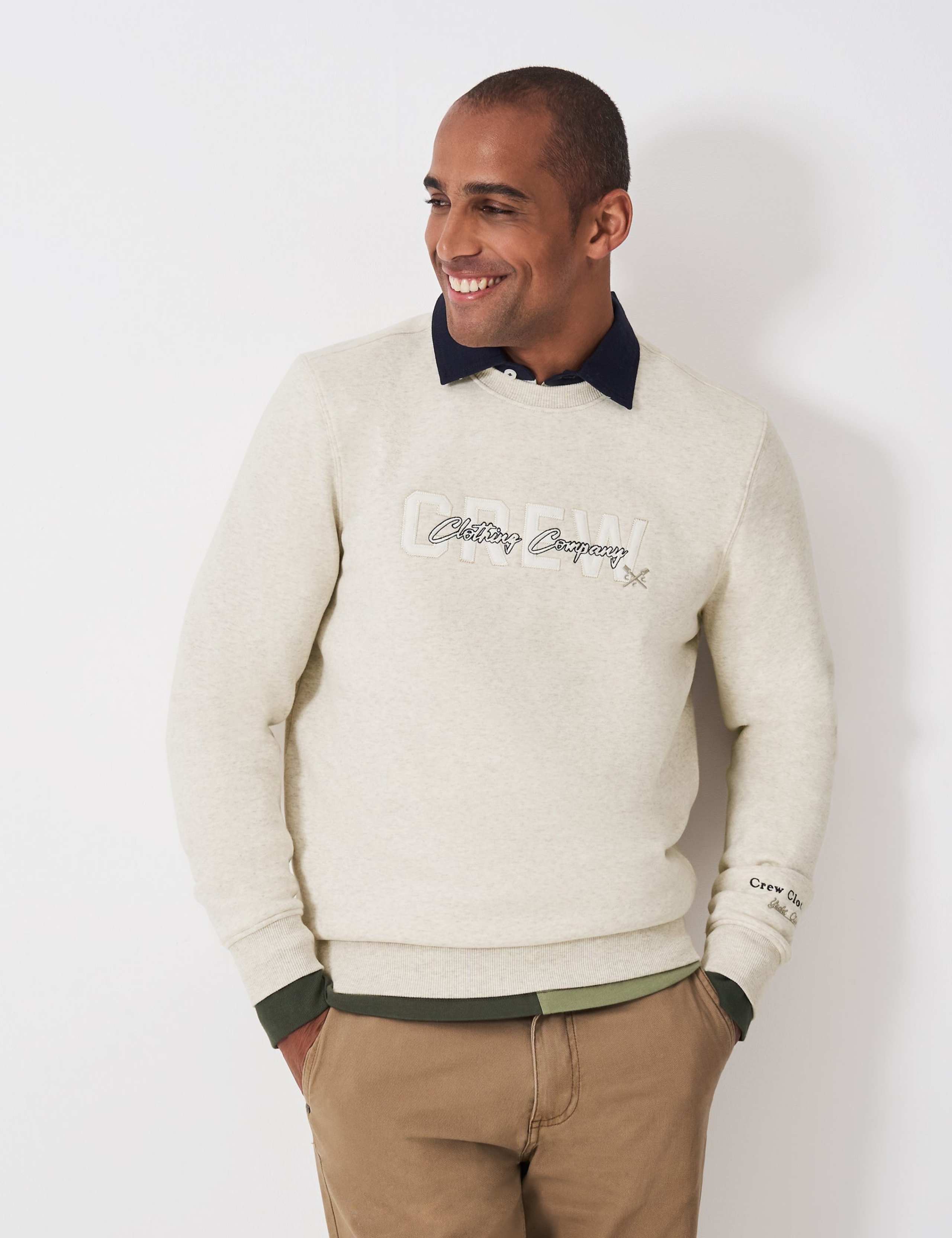 Cotton Rich Logo Crew Neck Sweatshirt 3 of 5