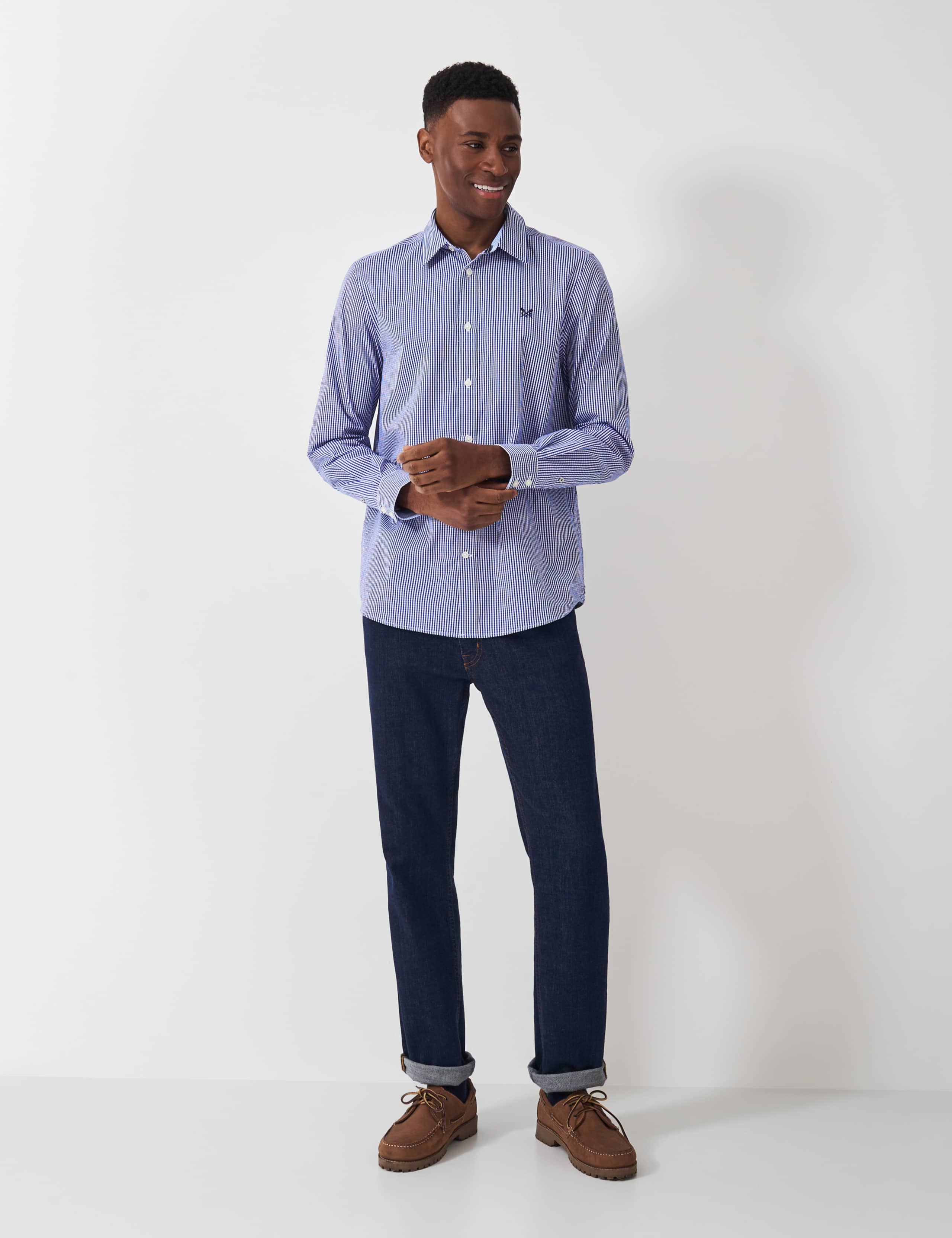 Regular Fit Pure Cotton Check Oxford Shirt 3 of 5