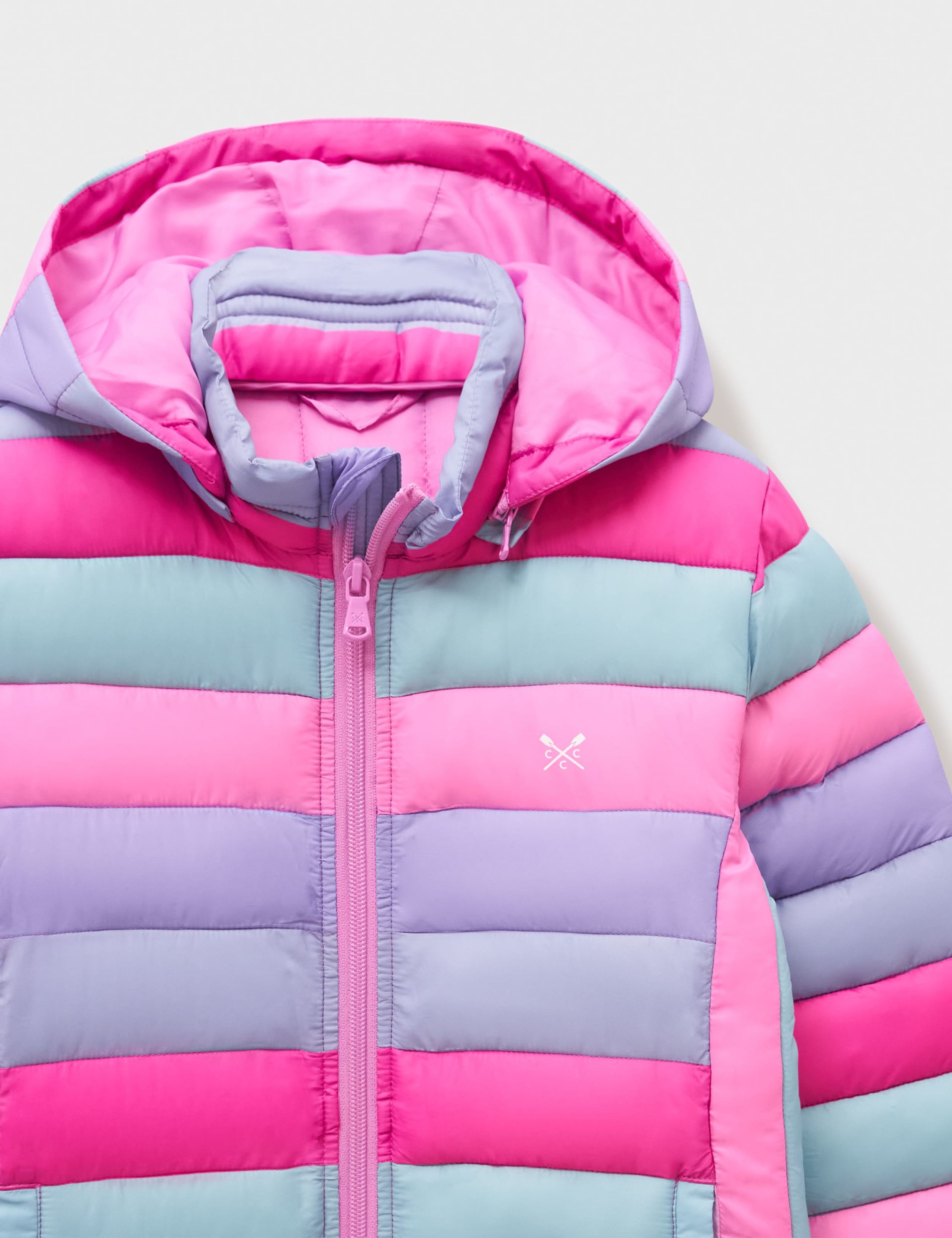 Striped Hooded Puffer Jacket (3-12 Yrs) 2 of 3