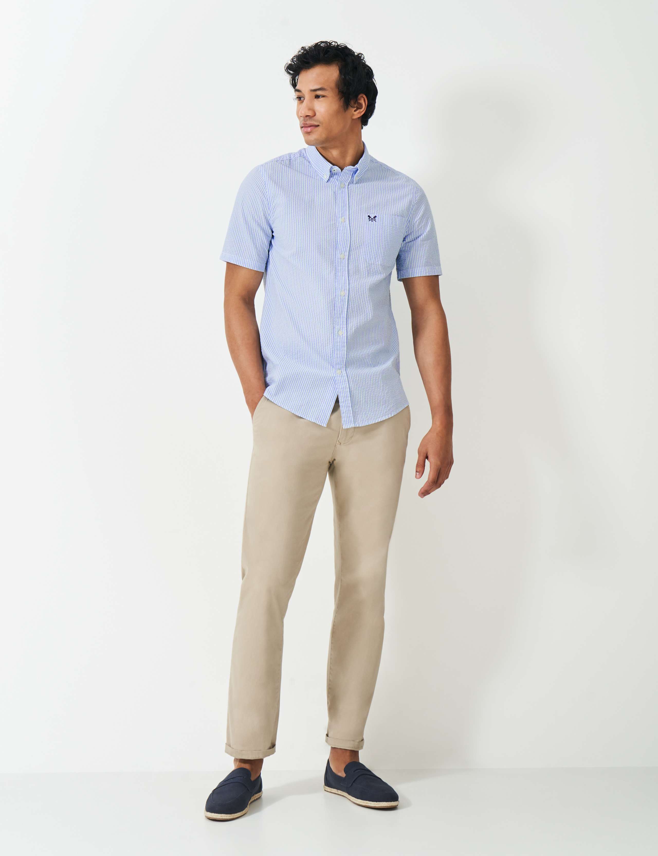 Pure Cotton Seersucker Short Sleeve Shirt 3 of 5