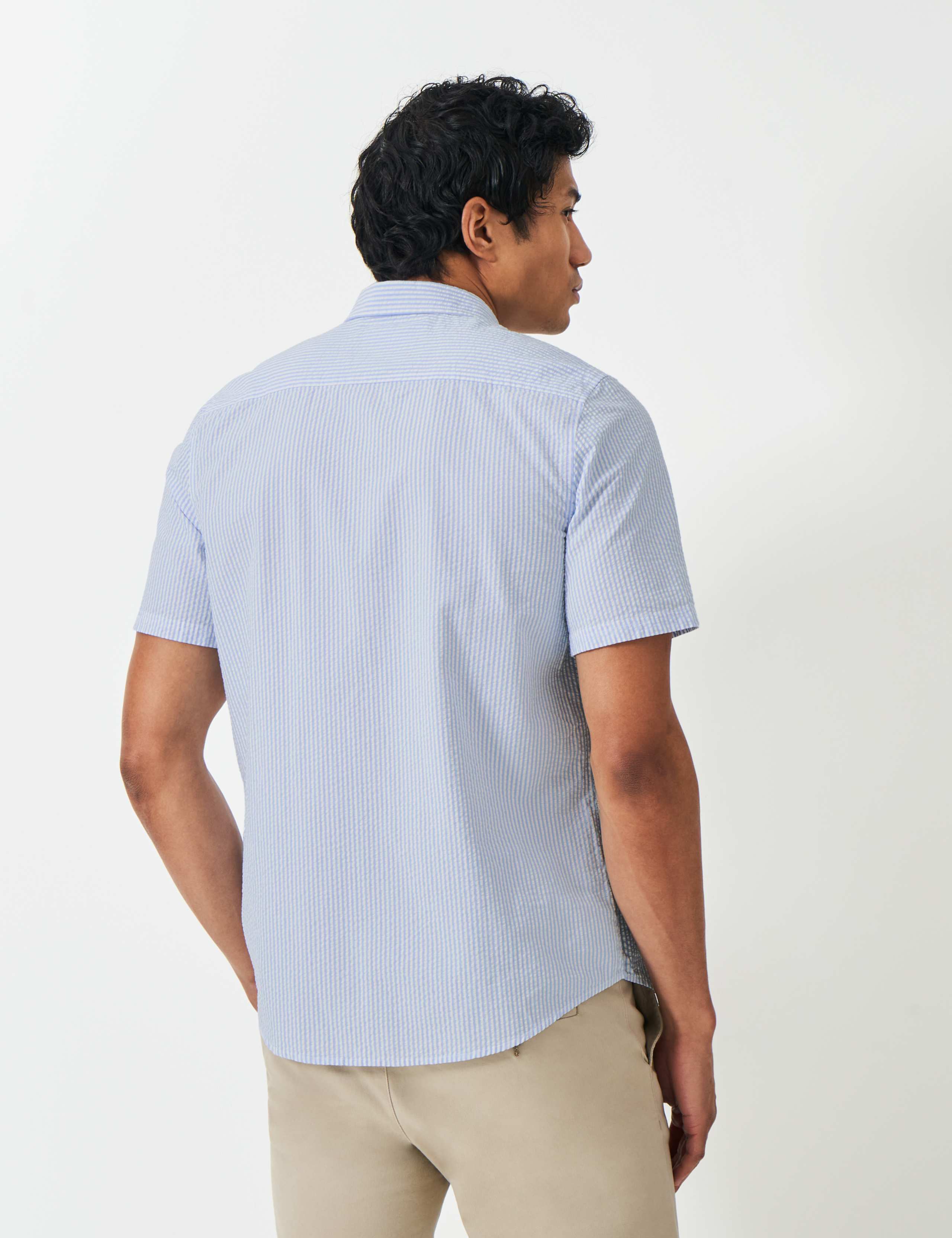 Pure Cotton Seersucker Short Sleeve Shirt 4 of 5